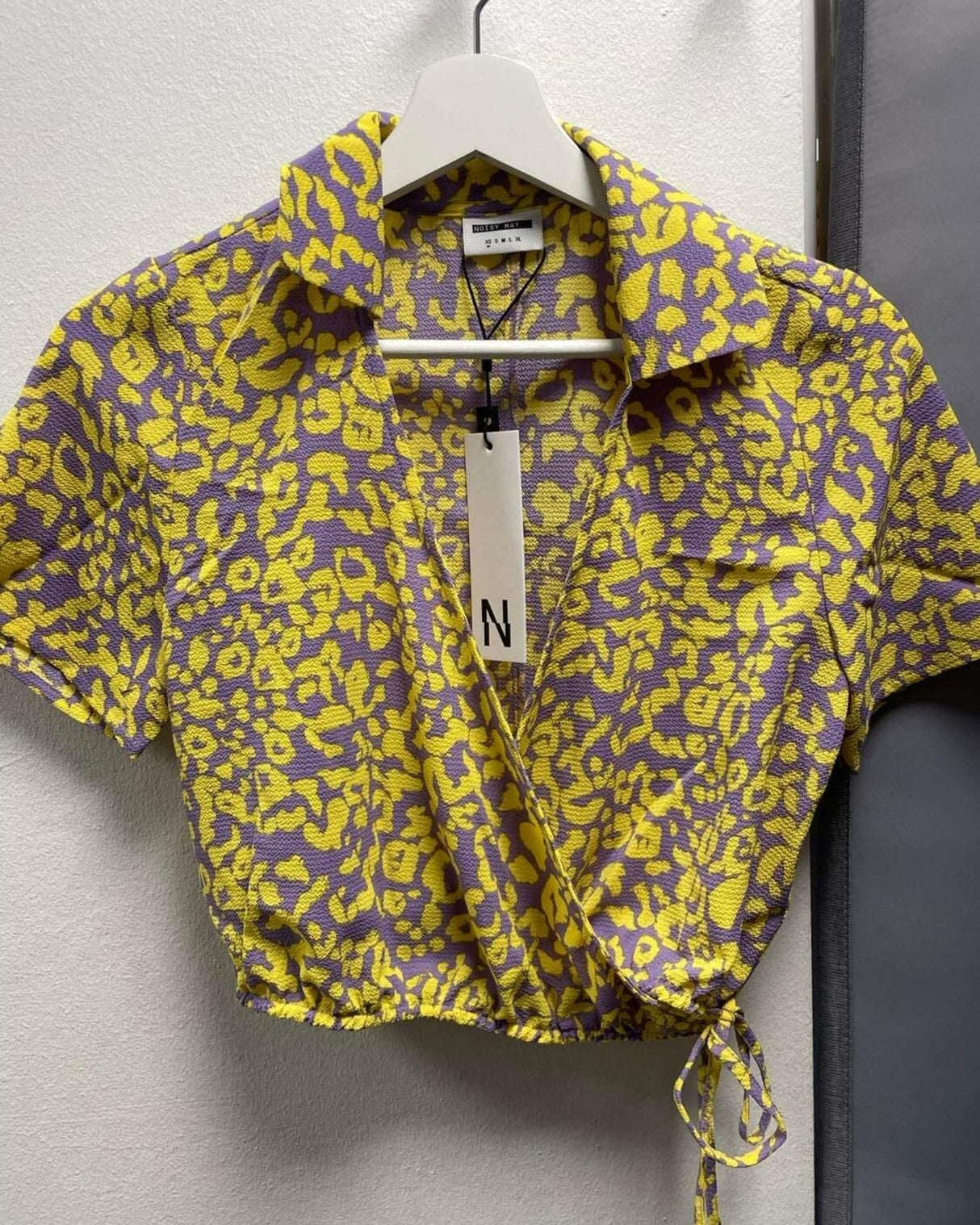 Purple Noisy May blouse - leopard print - 27020096