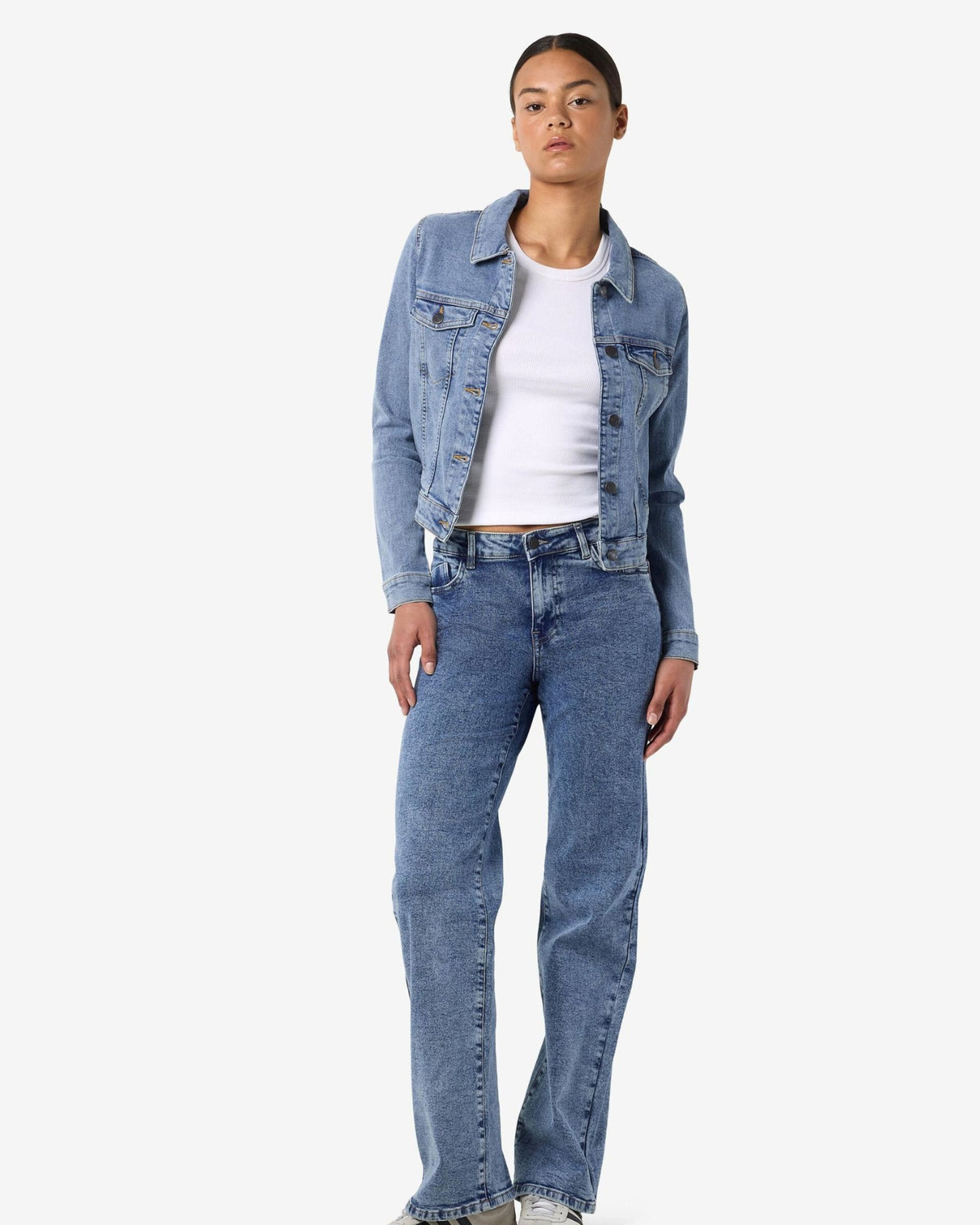 Blå - Light Blue Denim - Noisy May - Jakke - 27034410
