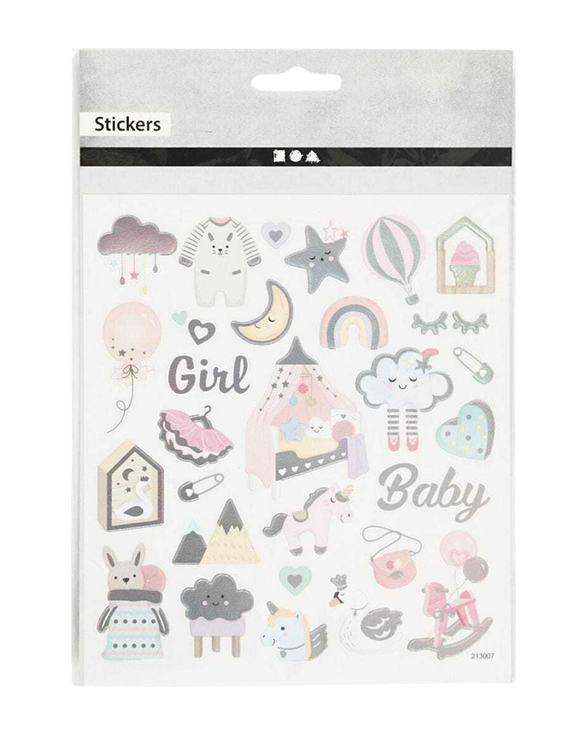 Stickers 1.Ark, baby girl, 15x16,5 cm