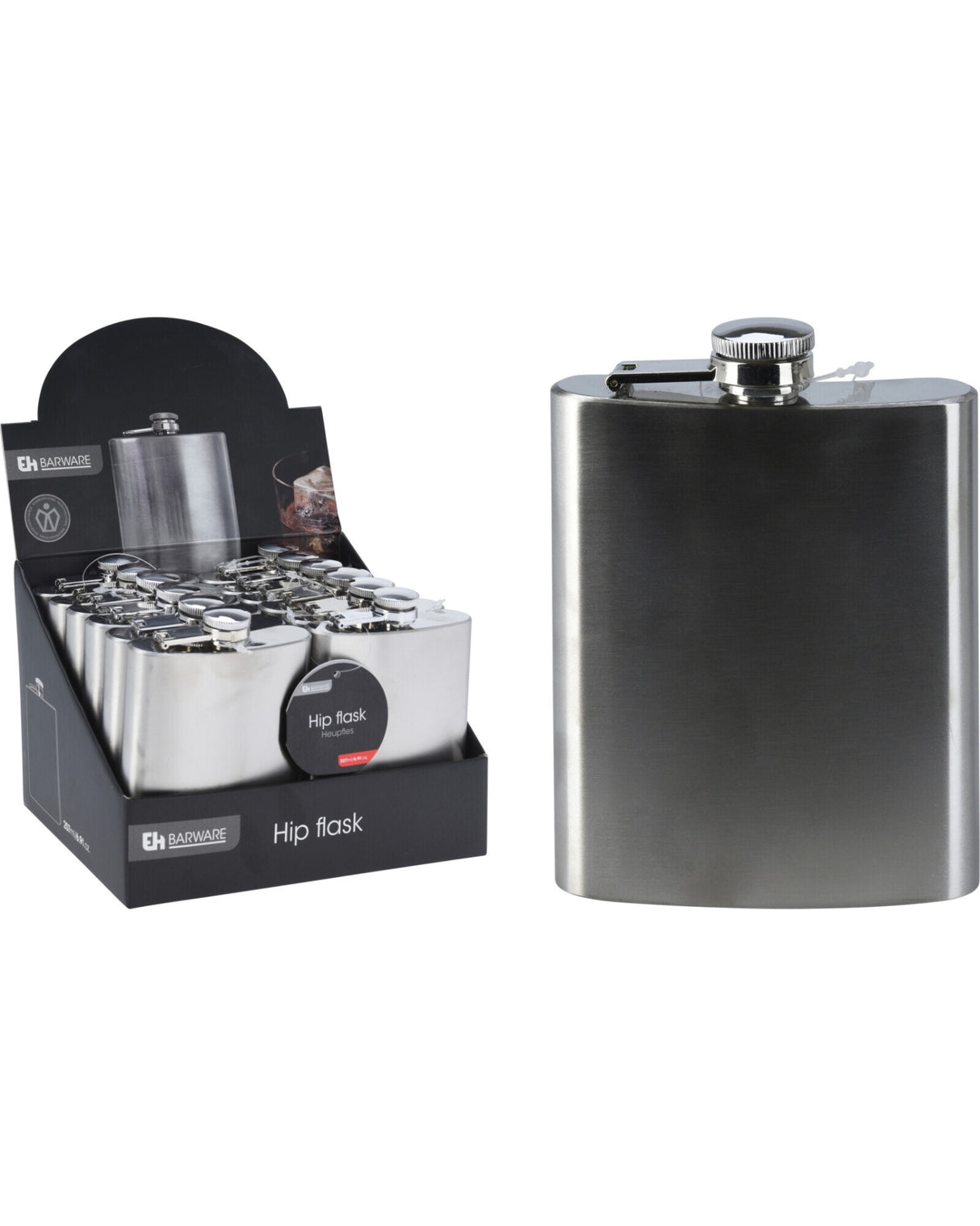 Lommelærke i stål 204ml