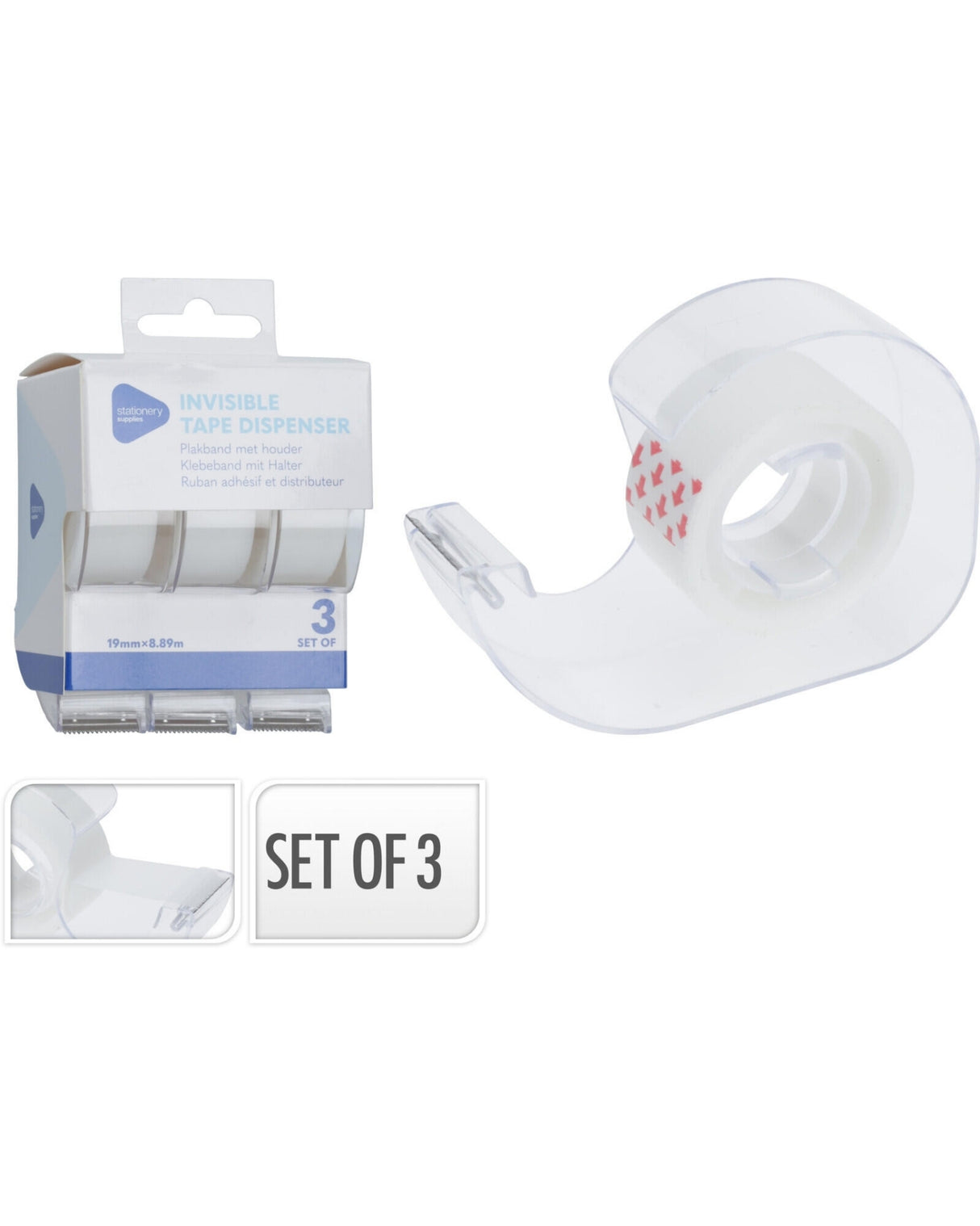 Tape med holder 3stk - In visible