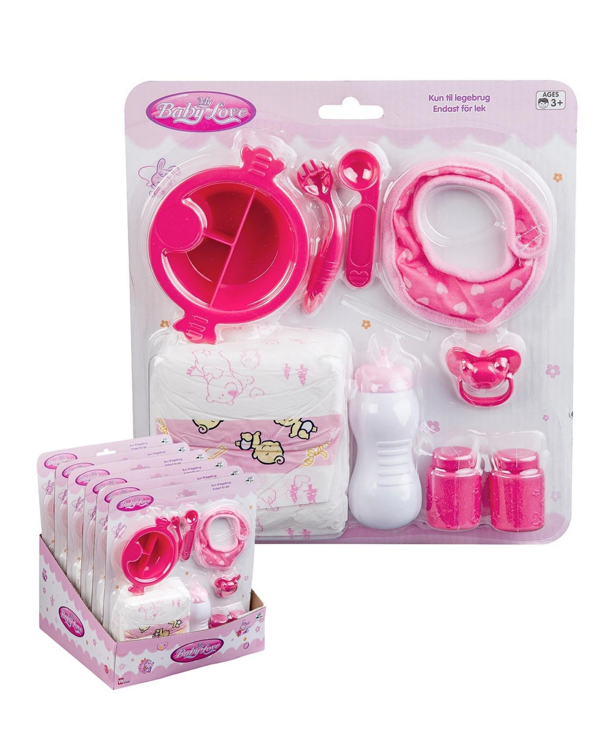 Ble og mælkeflaske m.m.