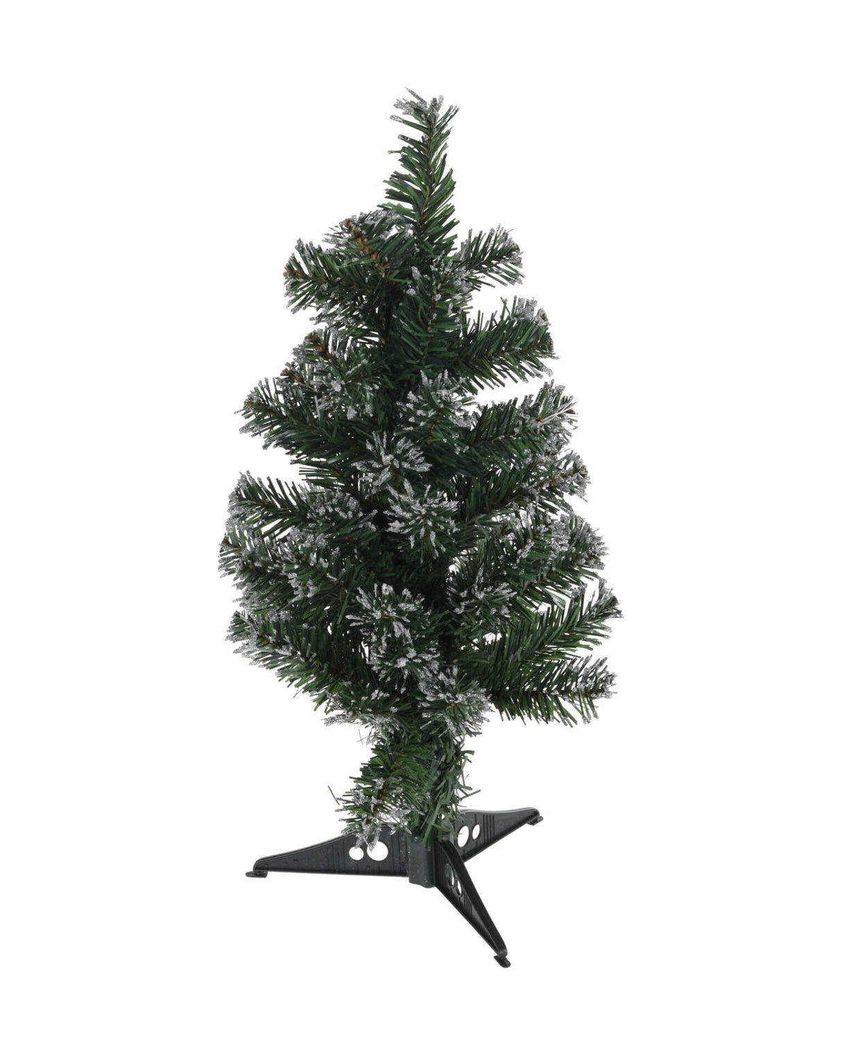 Plastic Christmas tree 45cm with base and "snow"