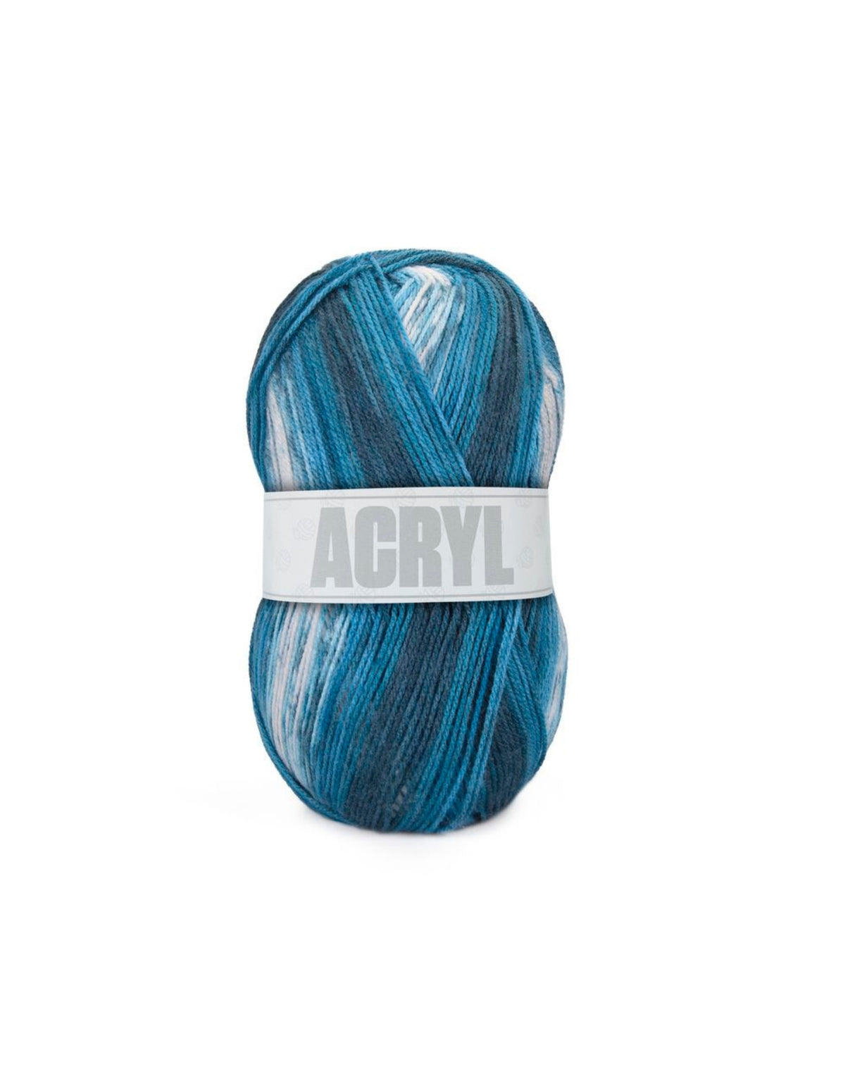 BUMBO acrylic yarn print color 121 - Light blue/blue/dark blue 150g.