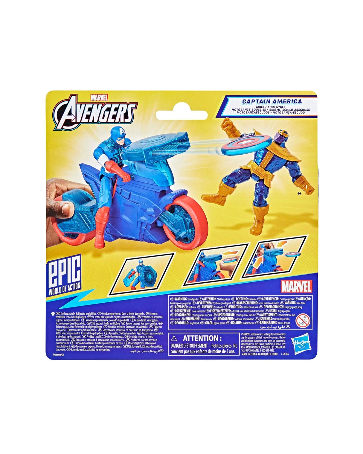Avengers Capt. America Turbo Cycle & Figure 10 cm