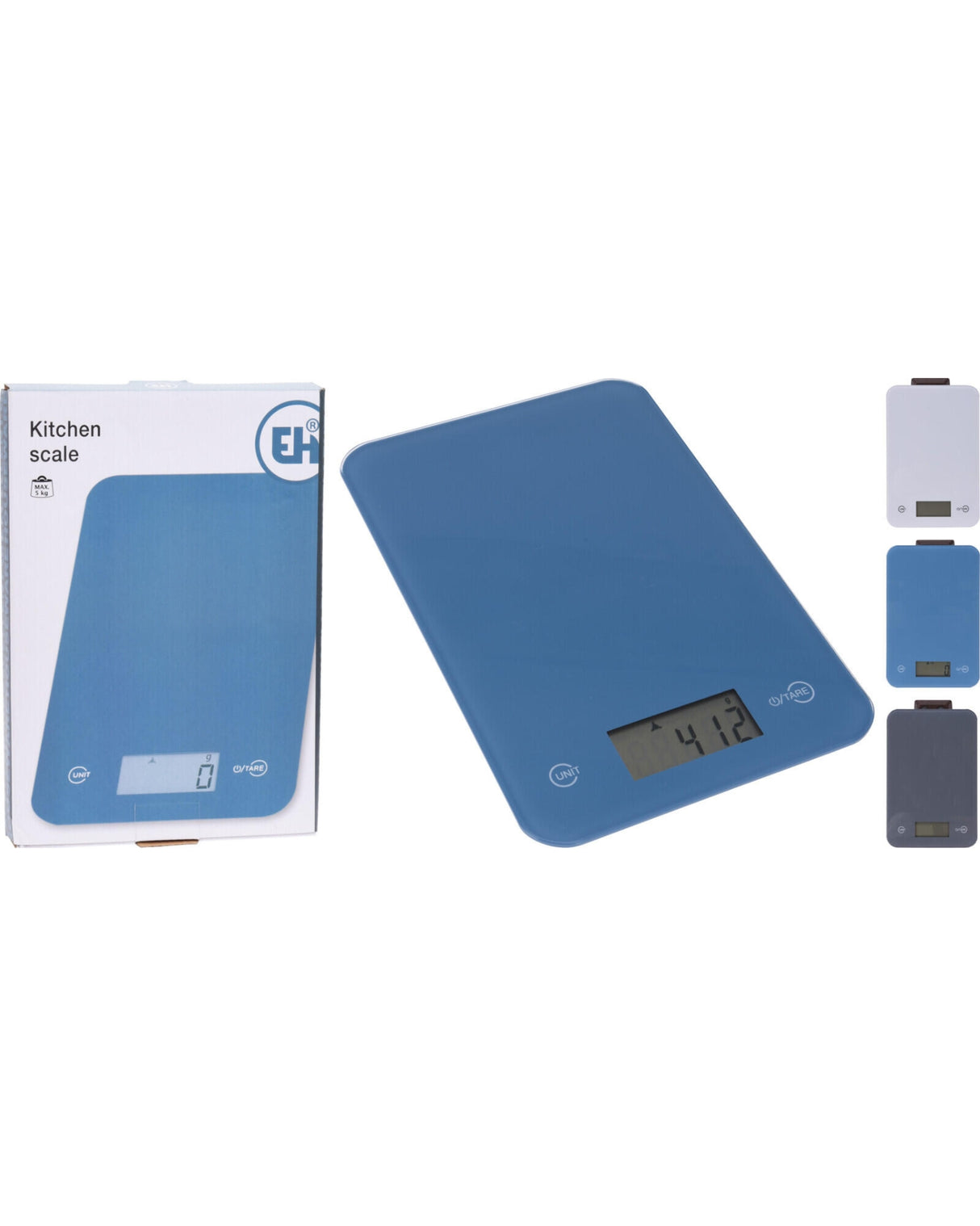 Køkkenvægt i glas 21x15cm 1stk