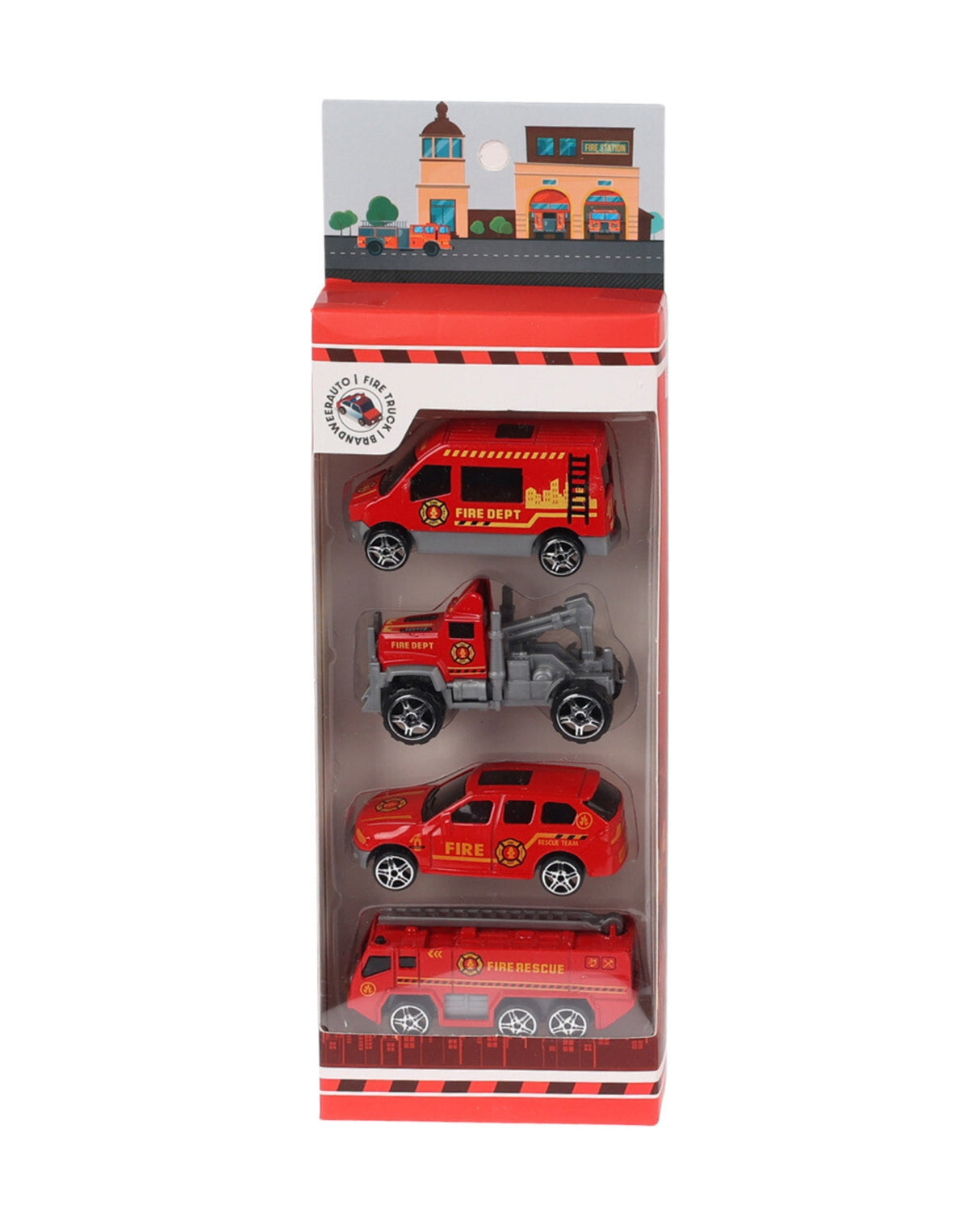 Biler 7 cm - Sæt med 4 stk