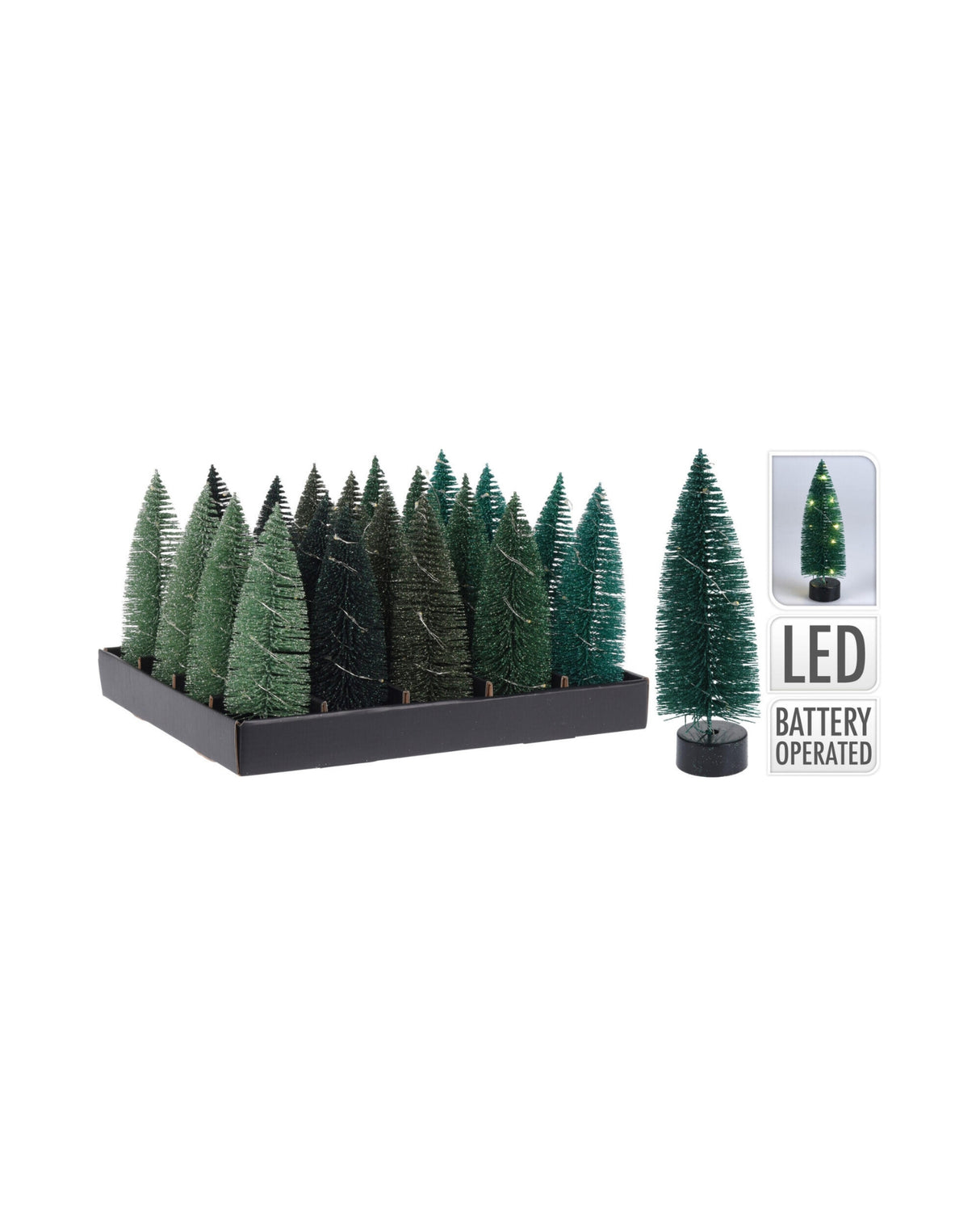 Grantræ med LED 17cm 1stk