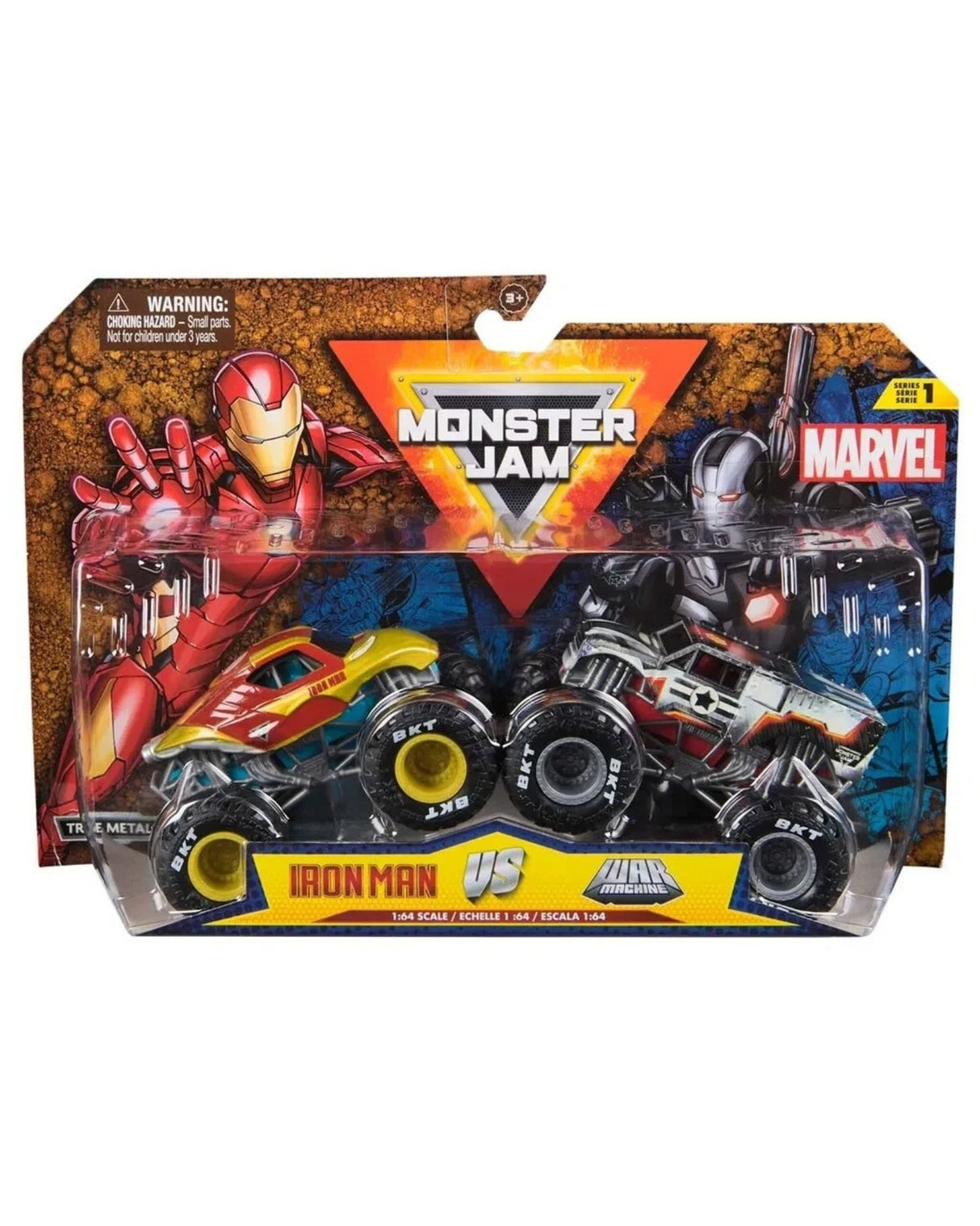 Monster Jam 1:64 Marvel 2 Pack - Iron:War Machine