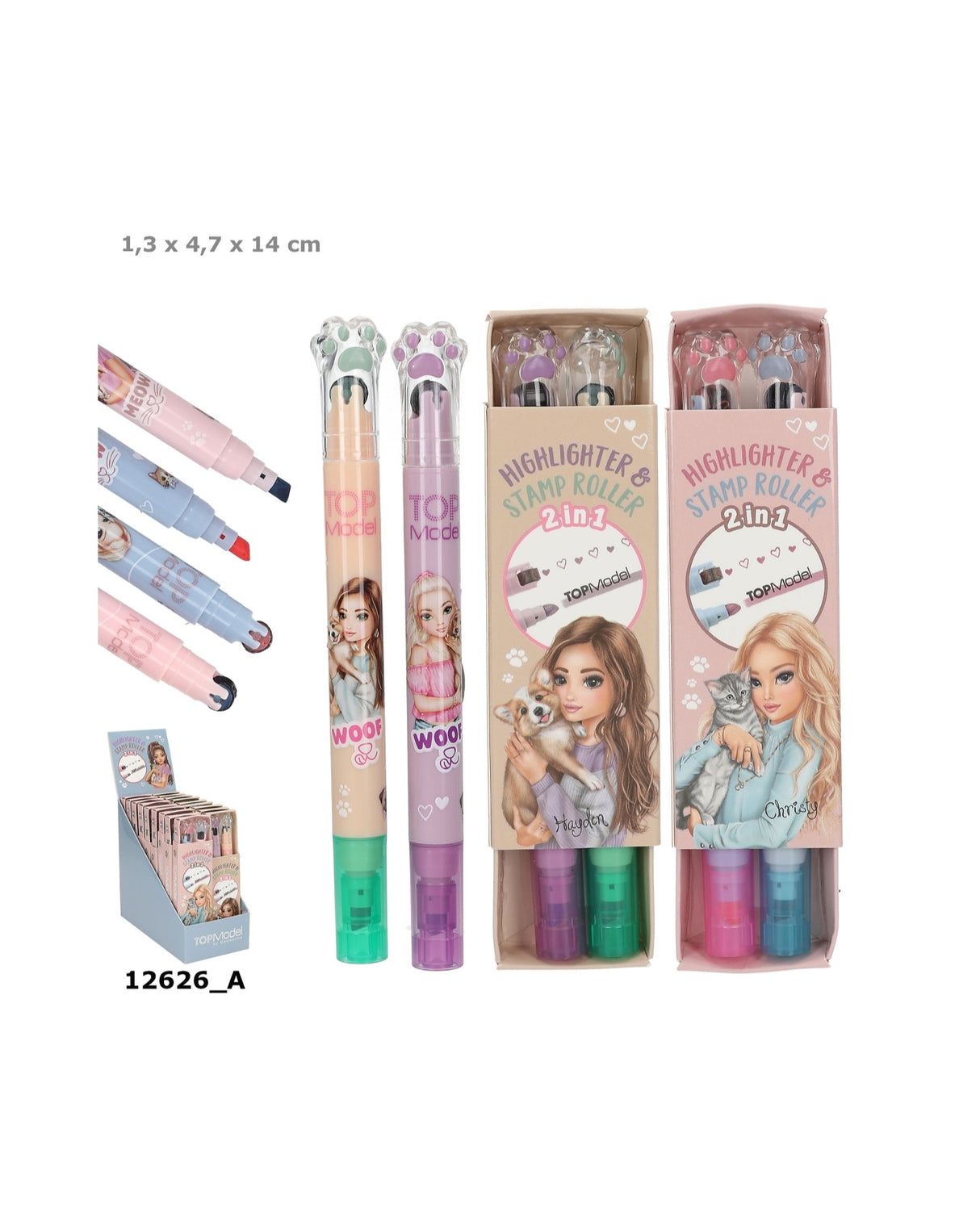 TOPModel Books and Pencils Eraser Set