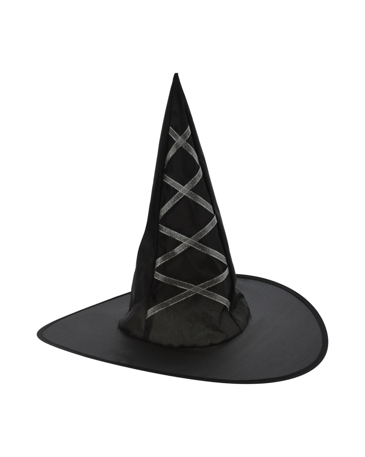 Heksehat sort med sølv