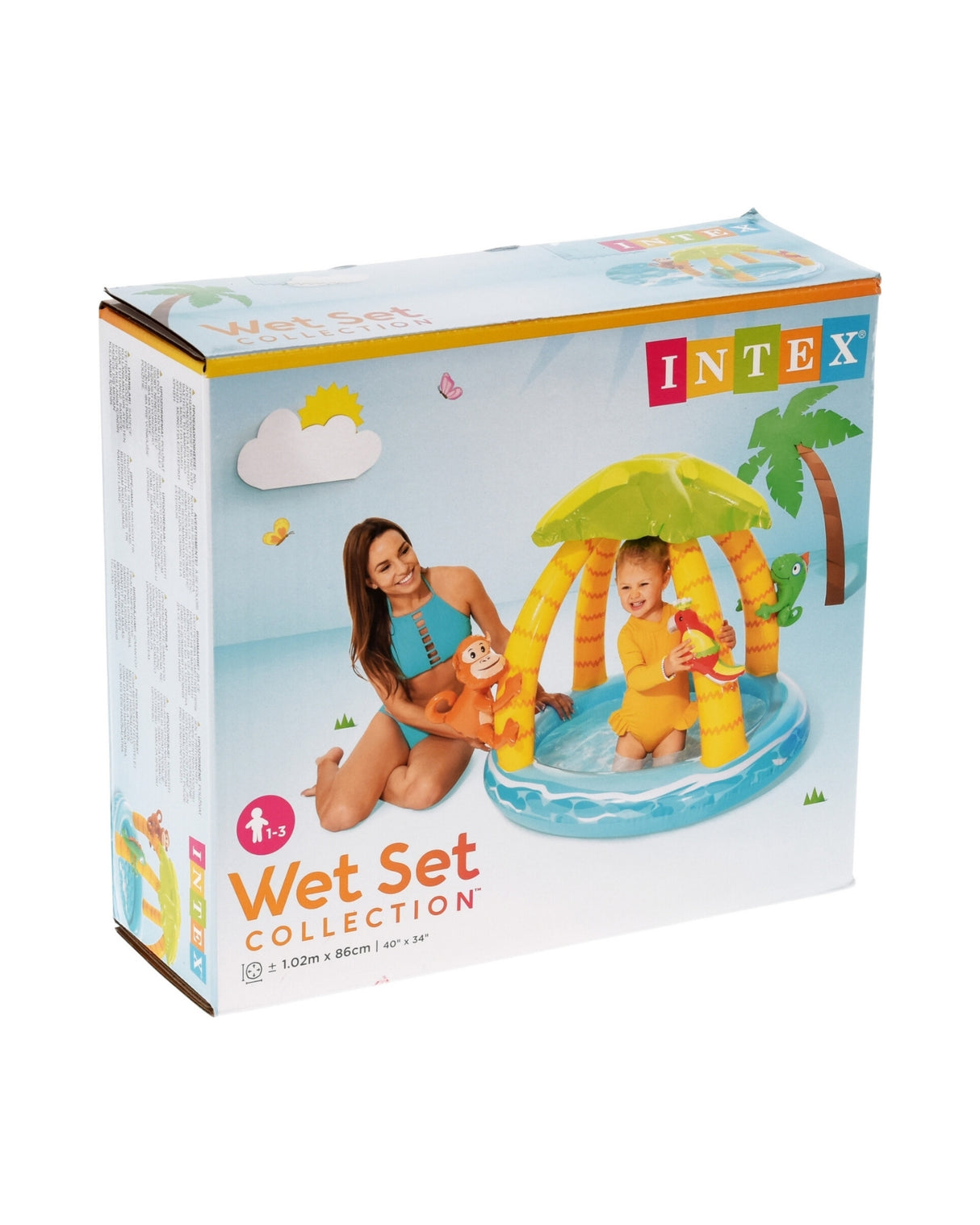 Babypool med baldakin – palmedesign
