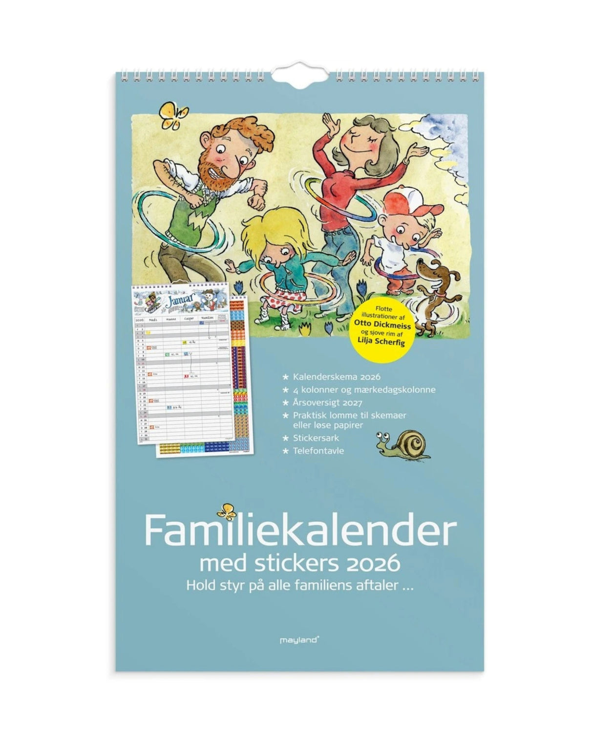 Familiekalender Otto Dickmeiss & Lilja Scherfig 4 kol. 2026 - Fra Mayland