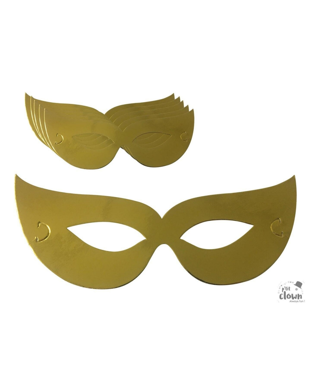 Masker 6 stk guld