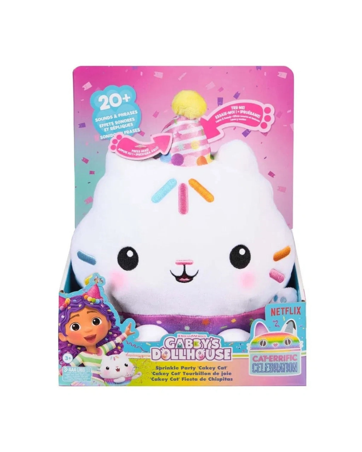 Gabby's Dollhouse Cakey Feature Plush 25 cm