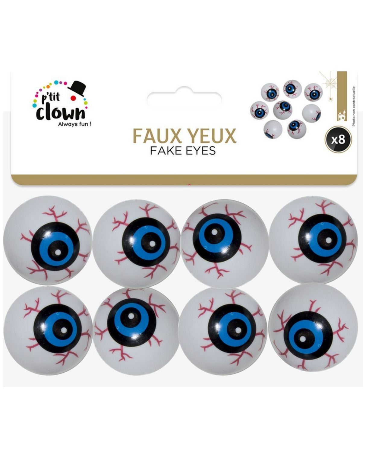Øjne i plast 8 stk