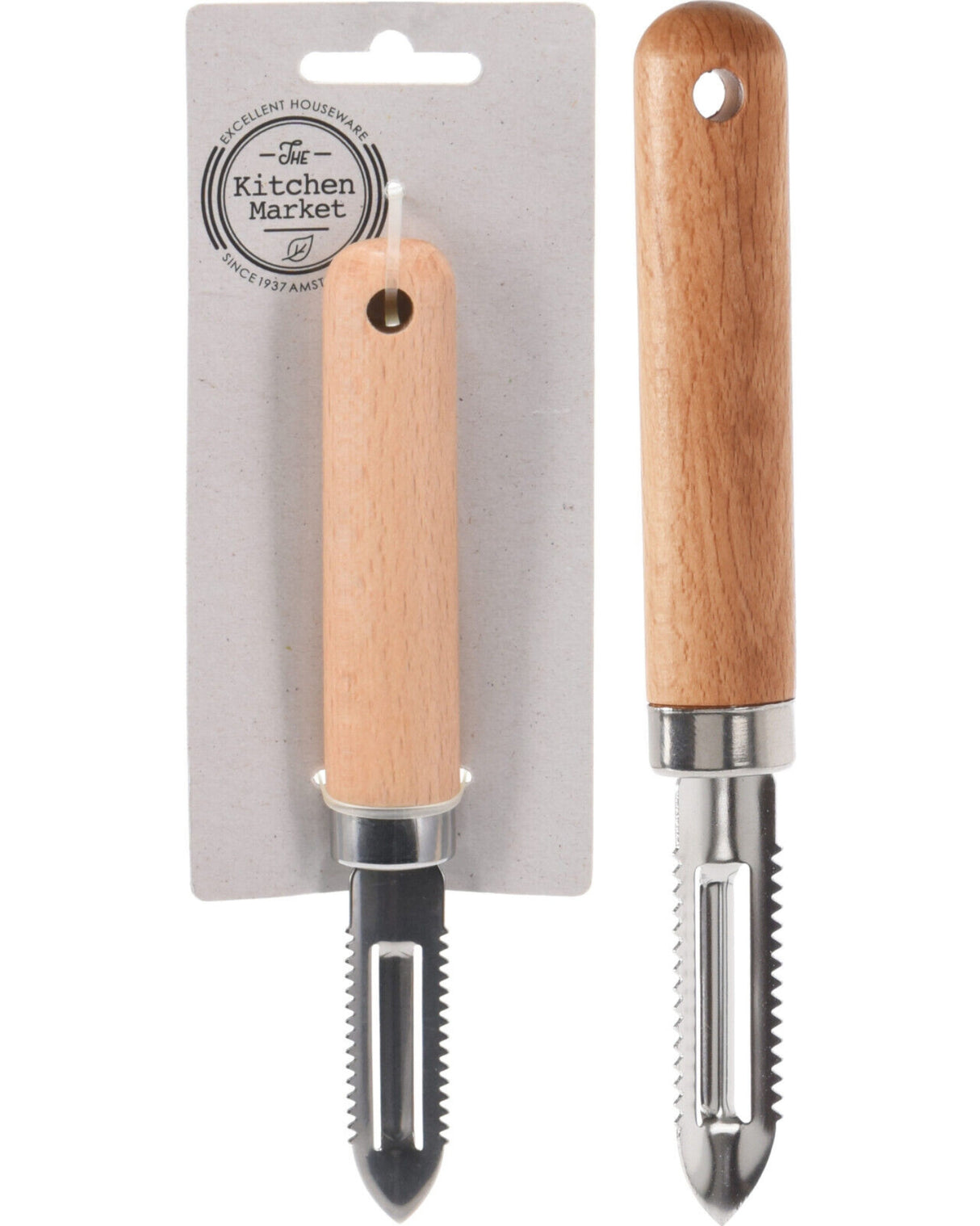 Skraldekniv i stål og træskaft 1stk