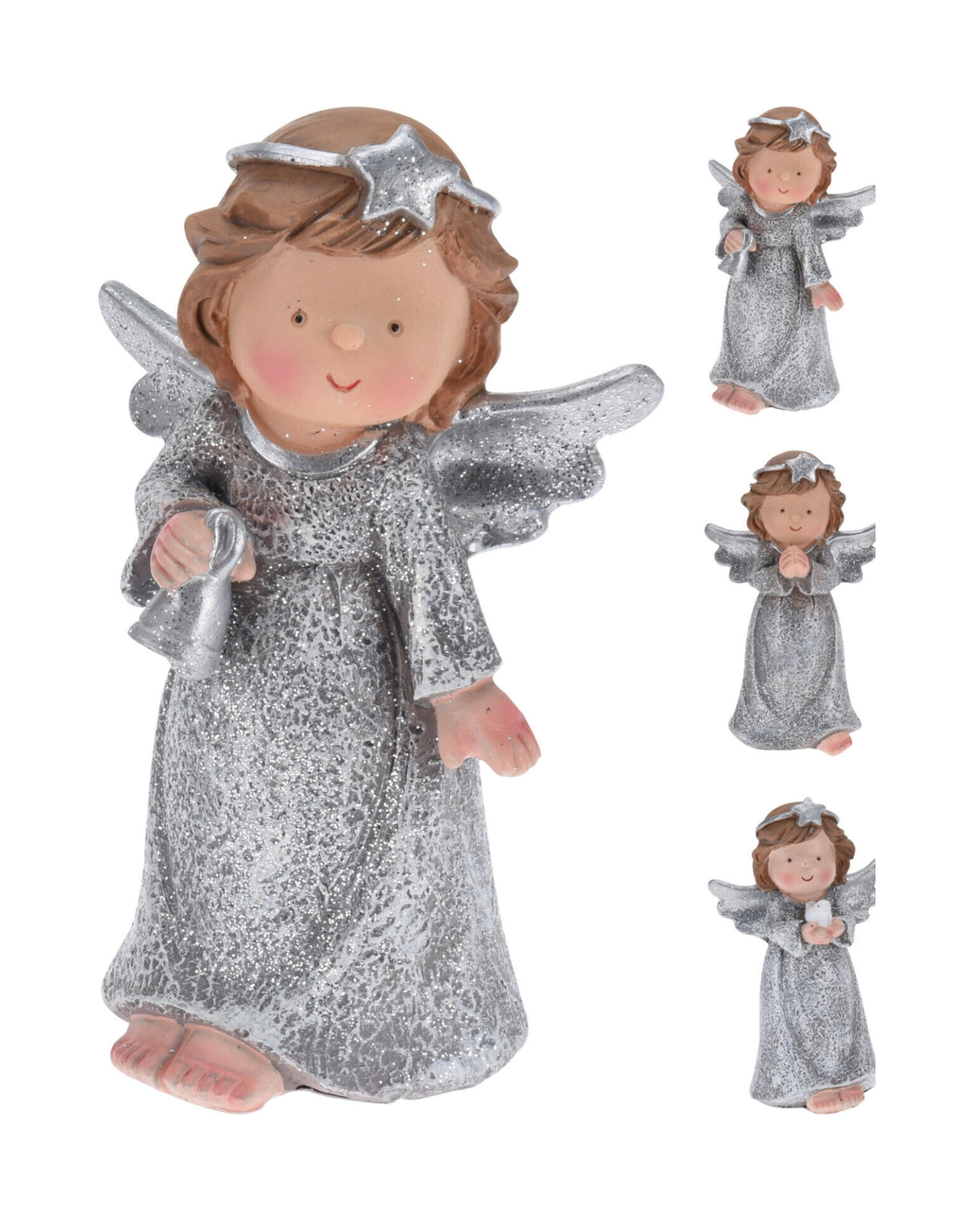 Engle 12cm sølv 1stk