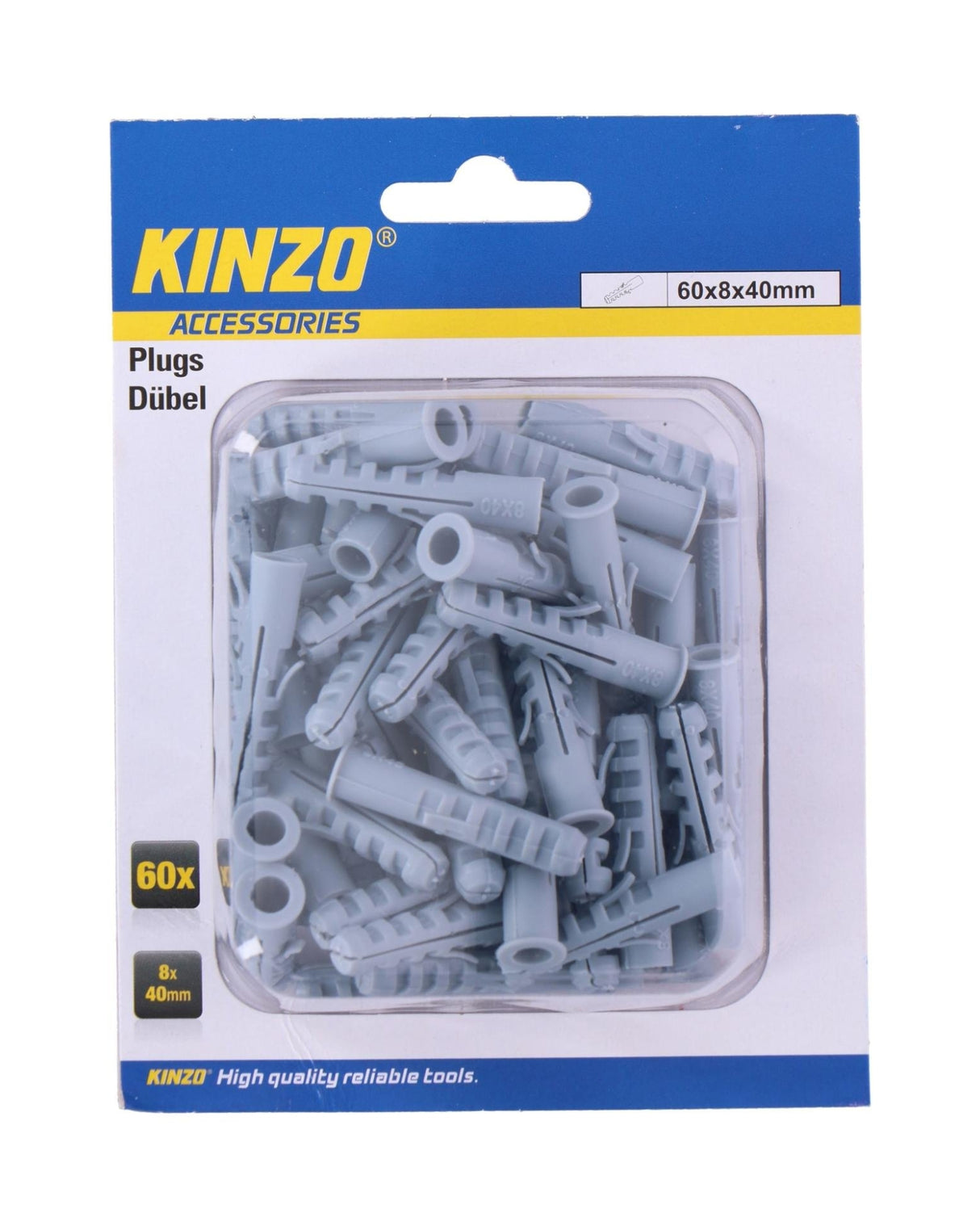 Plugs 8x40 mm - KINZO