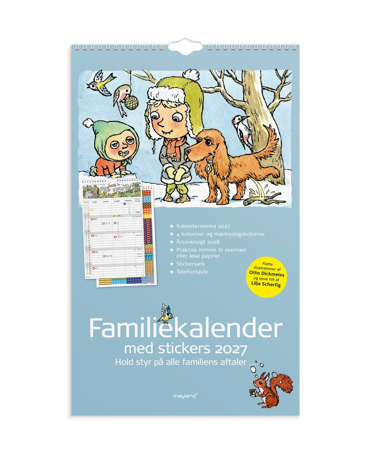 Familiekalender Otto Dickmeiss & Lilja Scherfig 4 kolloner 2027