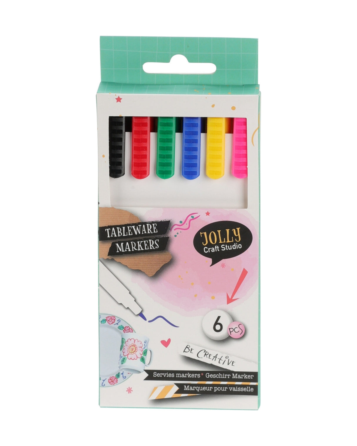 Porcelæns tusser 6 stk