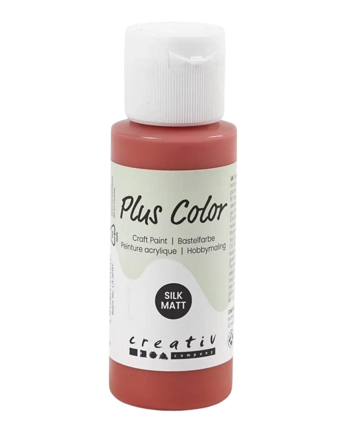 Plus Color Hobbymaling 1 Fl., 60 ml, Julerød