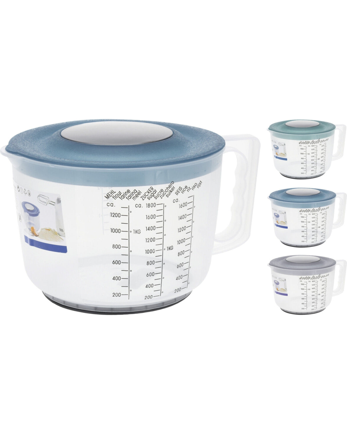 Piskeskål med mål - 2 liter 1stk