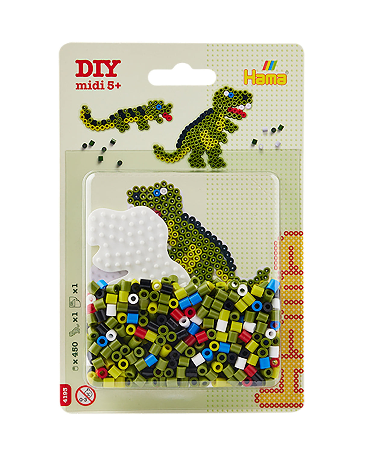 Hama midi blister lille dinosaur plade