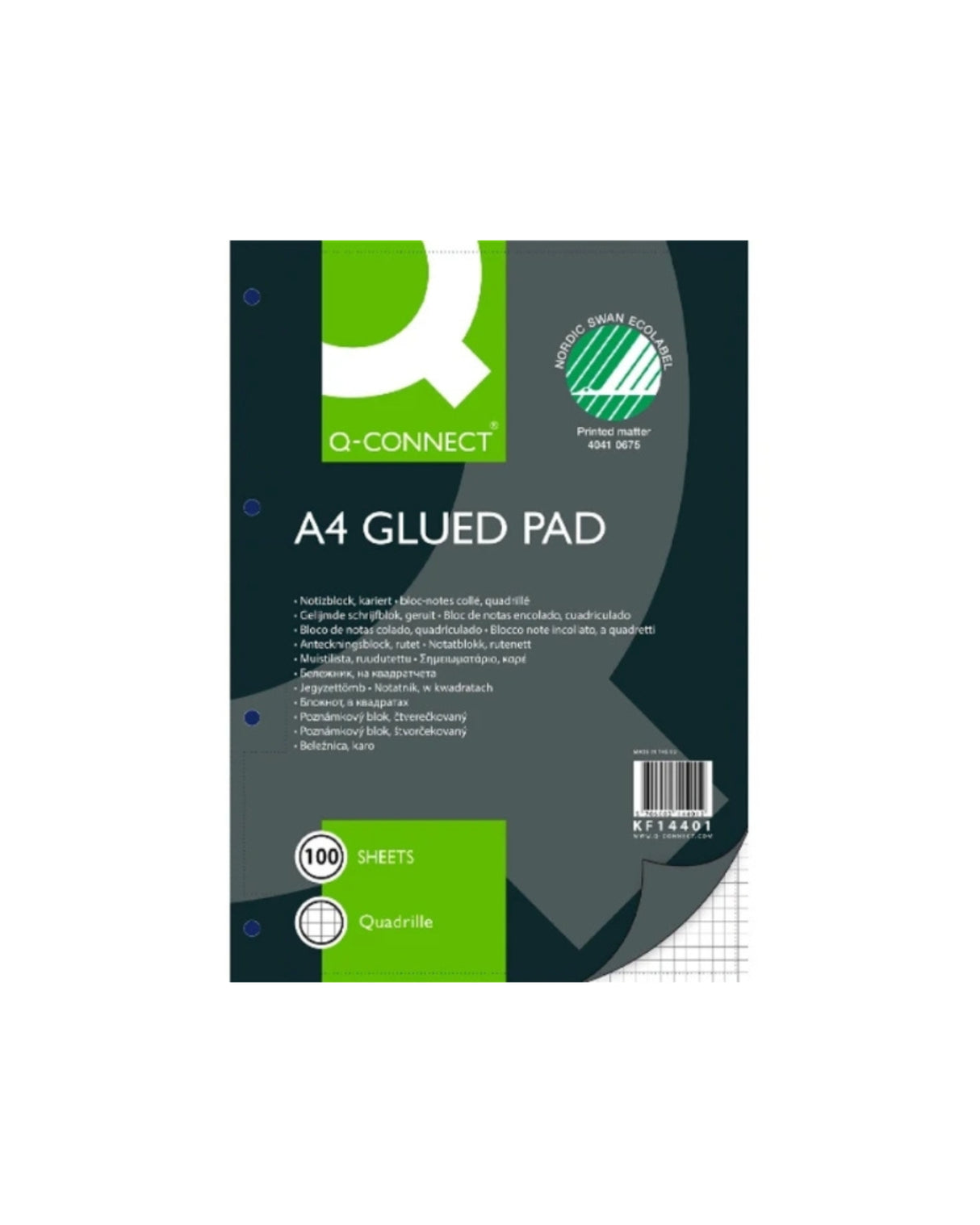 Standardblok A4 kvadreret 4H Sidelimet