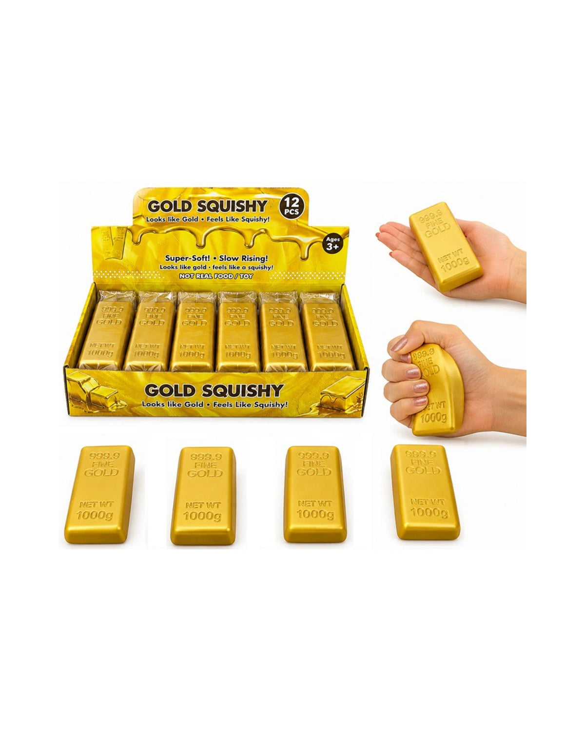 Squeezy Gold Bar 13x5.5x3.5 cm