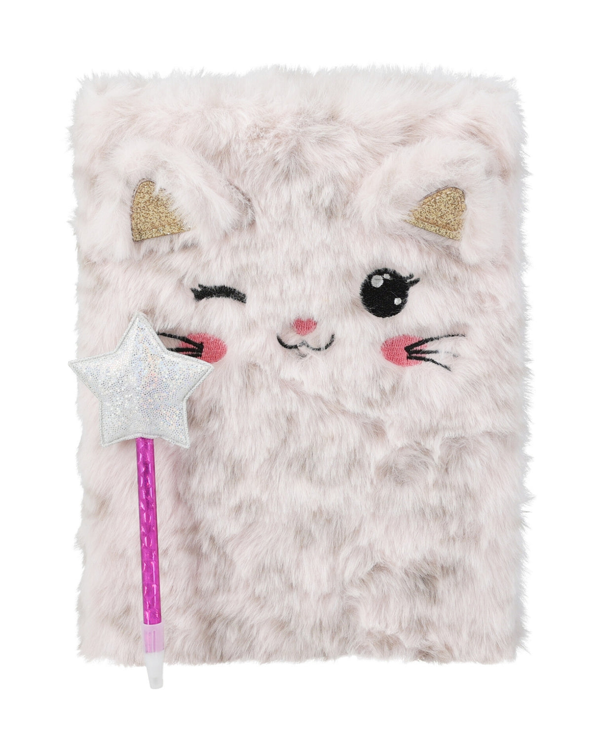 Notesbog A5 med plys og hængelås - Dagbog