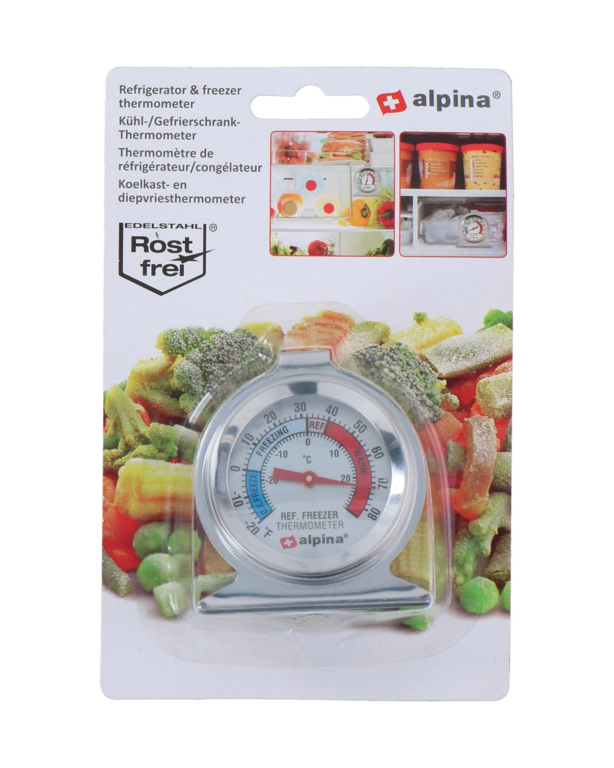 Termometer Ø6x7 cm - Fra ALPINA