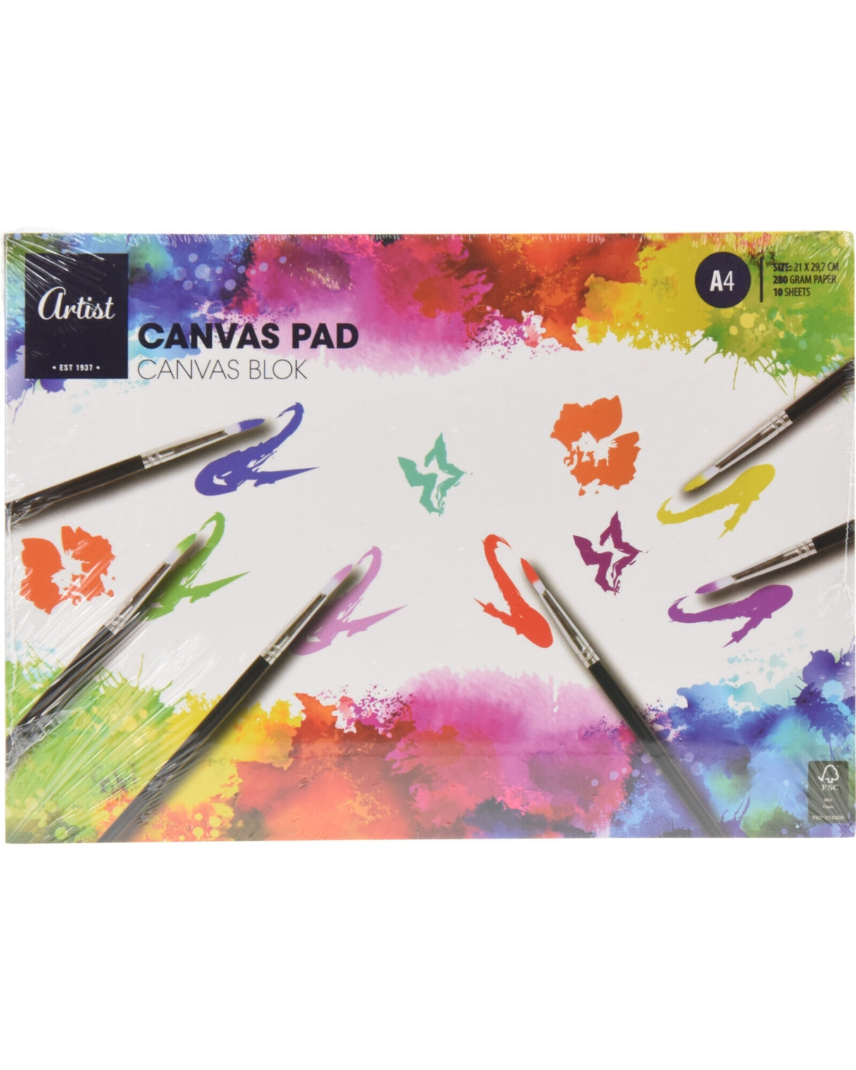 Canvas A4 blok med 10 ark 280 gram