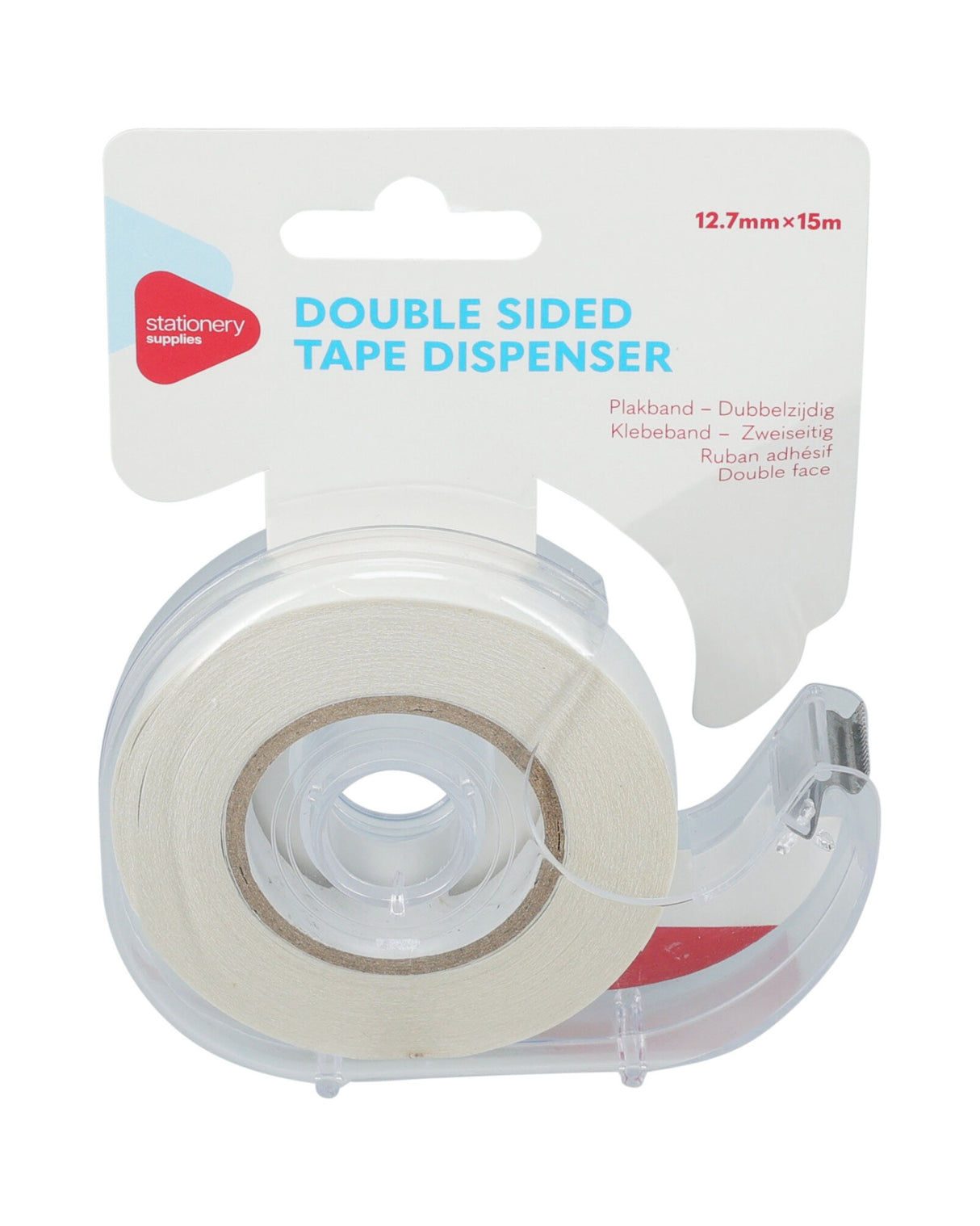 Double-sided adhesive tape in holder