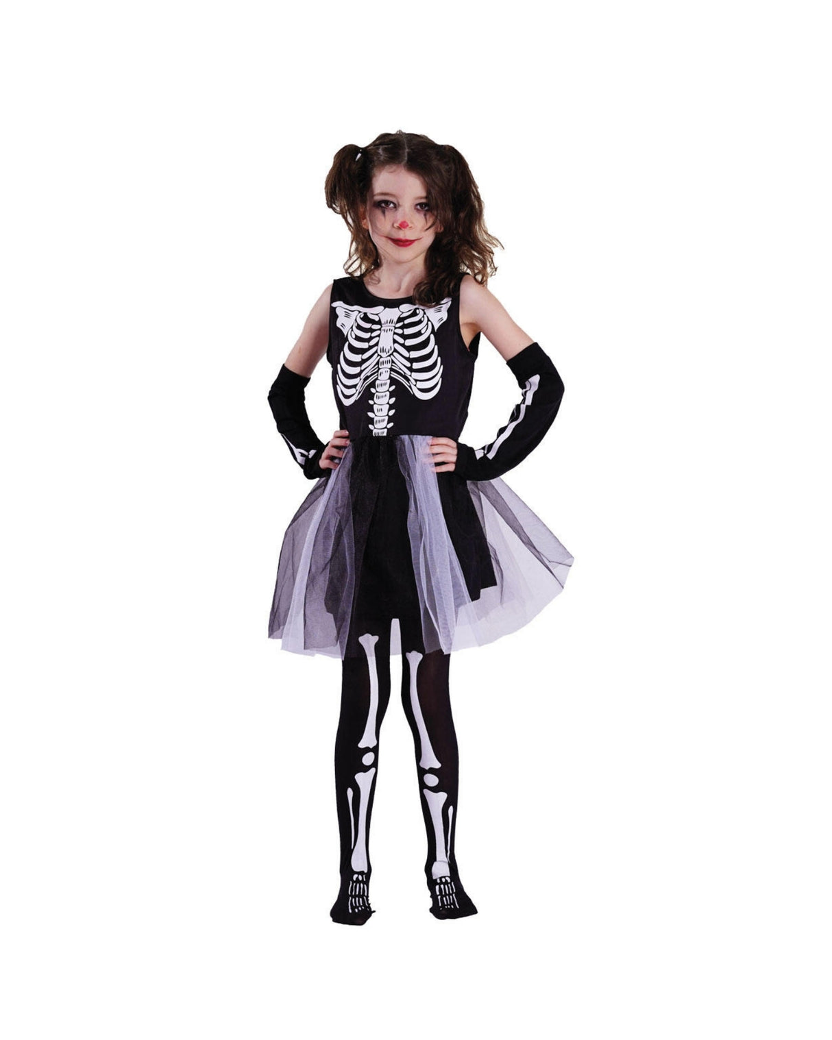 Skeleton child costume for girl 5-6 years