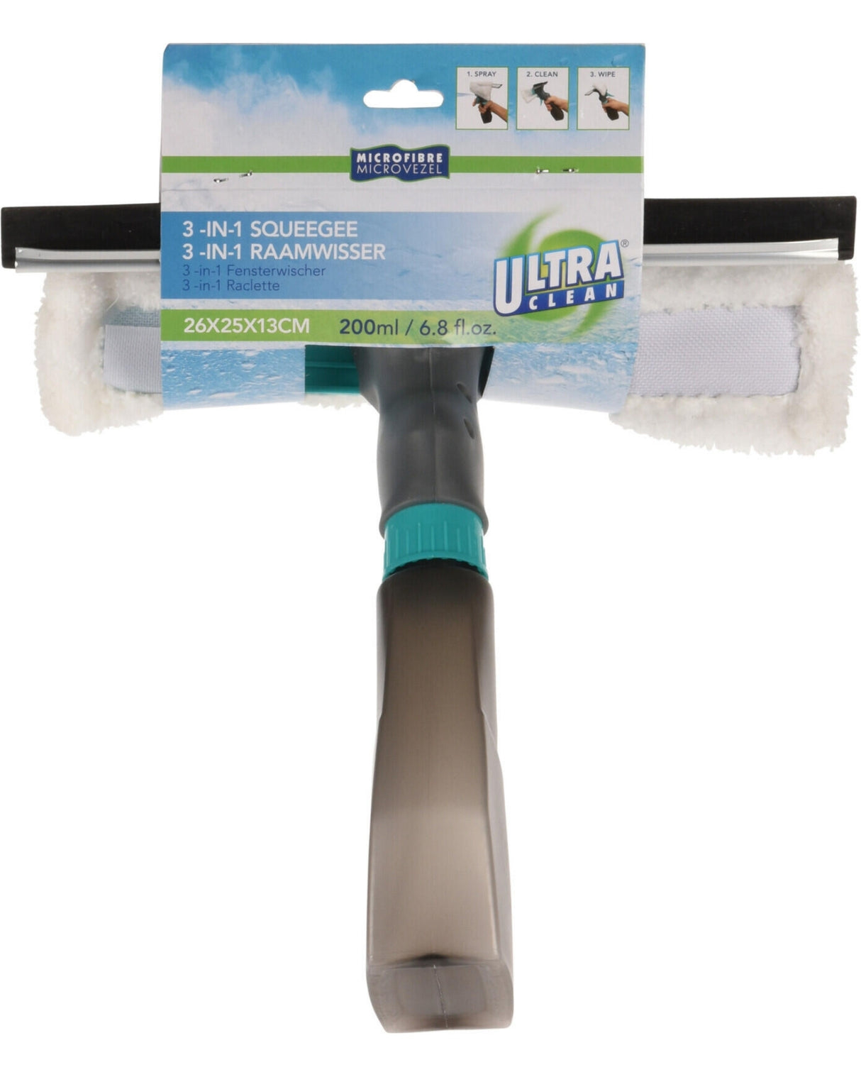 Vinduesskraber med sprayer