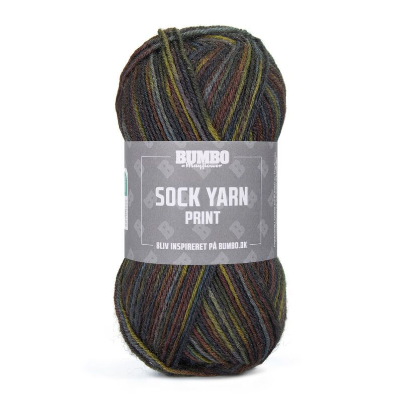 Bumbo Sock Yarn Print color 196 - Bark 50g.