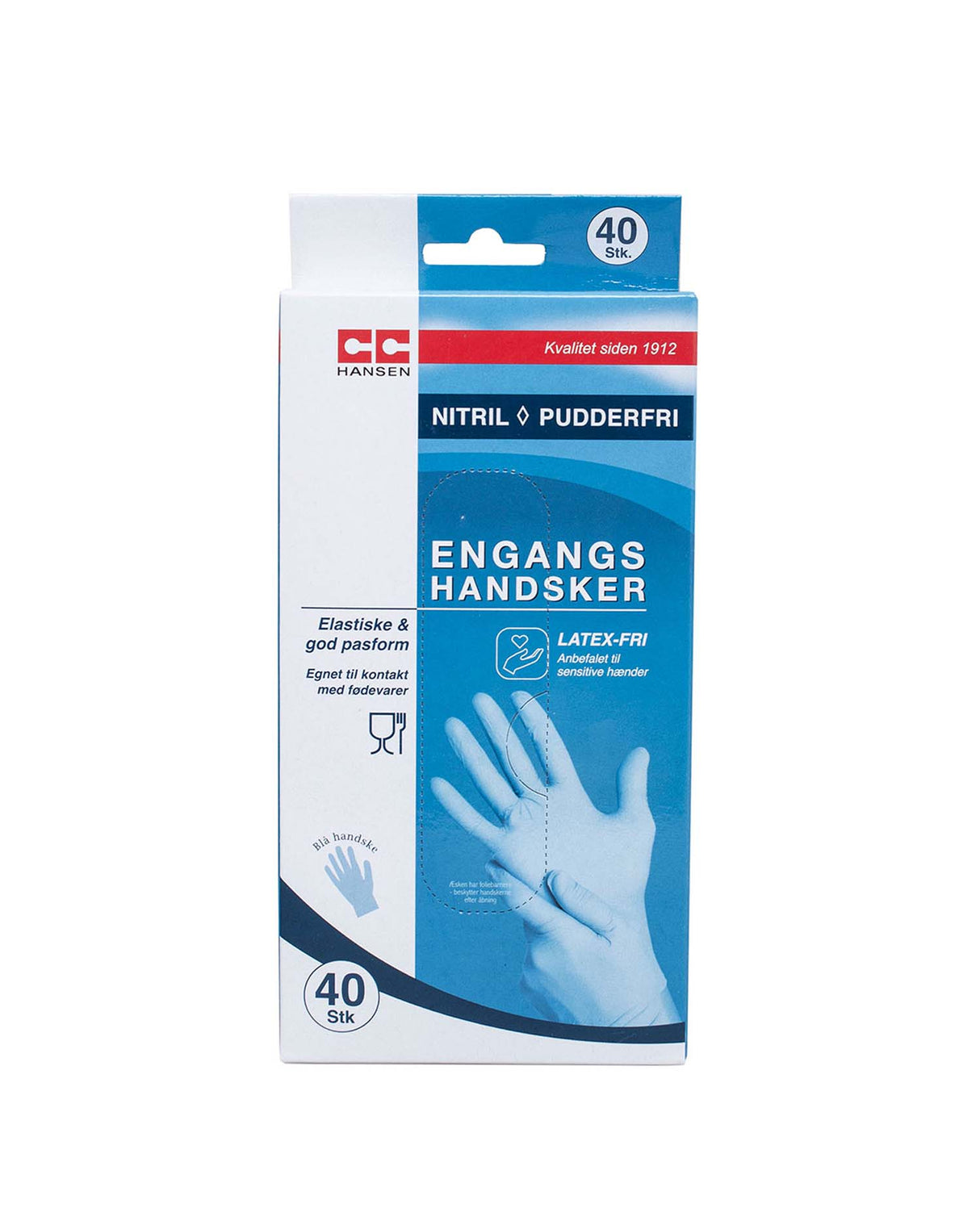 Engangshandsker | Nitril | 40 stk. | CC Hansen