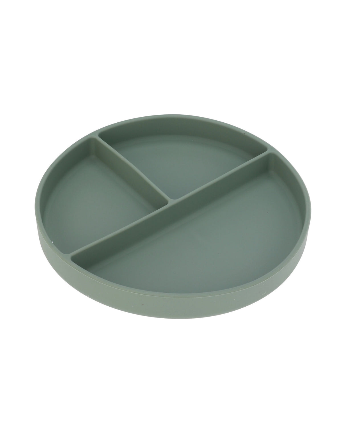 Tallerken med 3 rum og sugekop – 5 farver