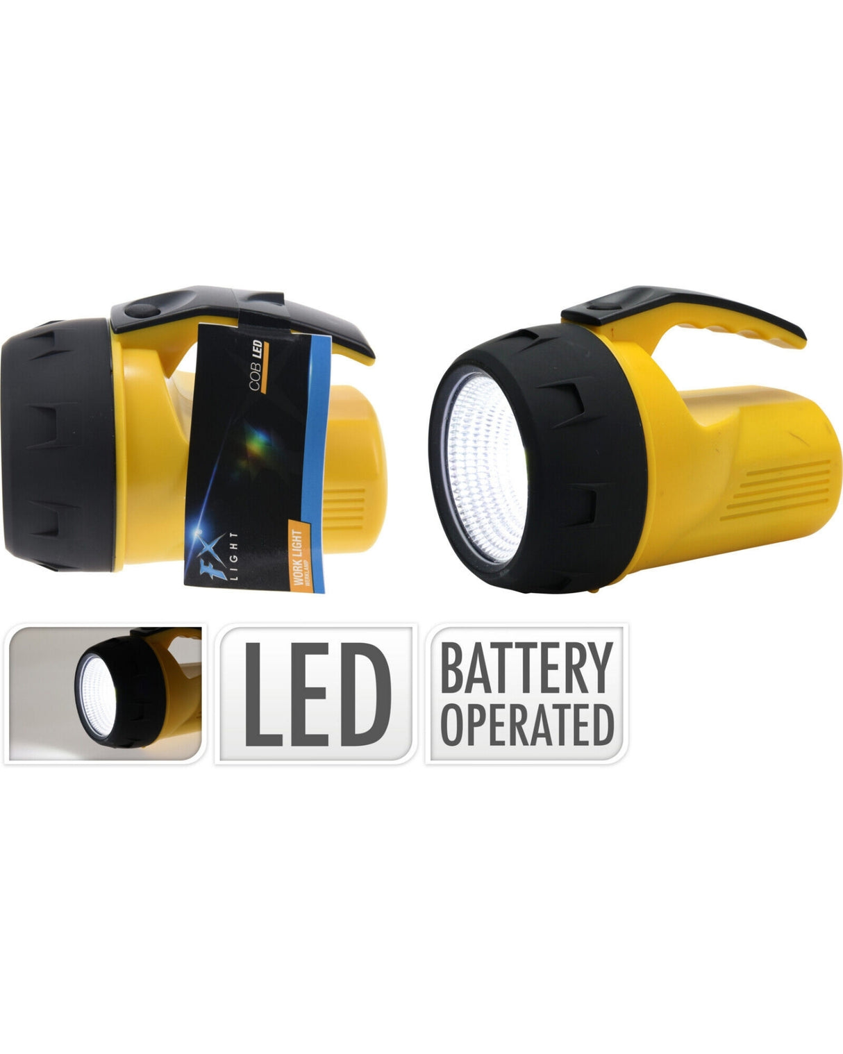 Lygte / arbejdslampe 143mm - Gul