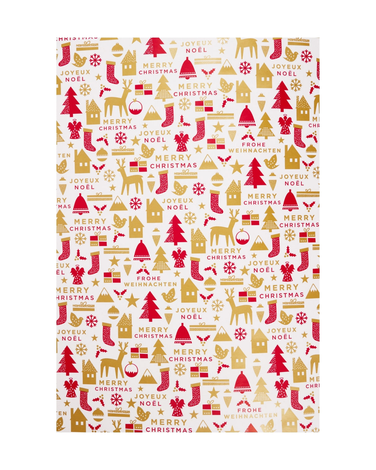 Gavepapir 100x500 cm - Julemotiv