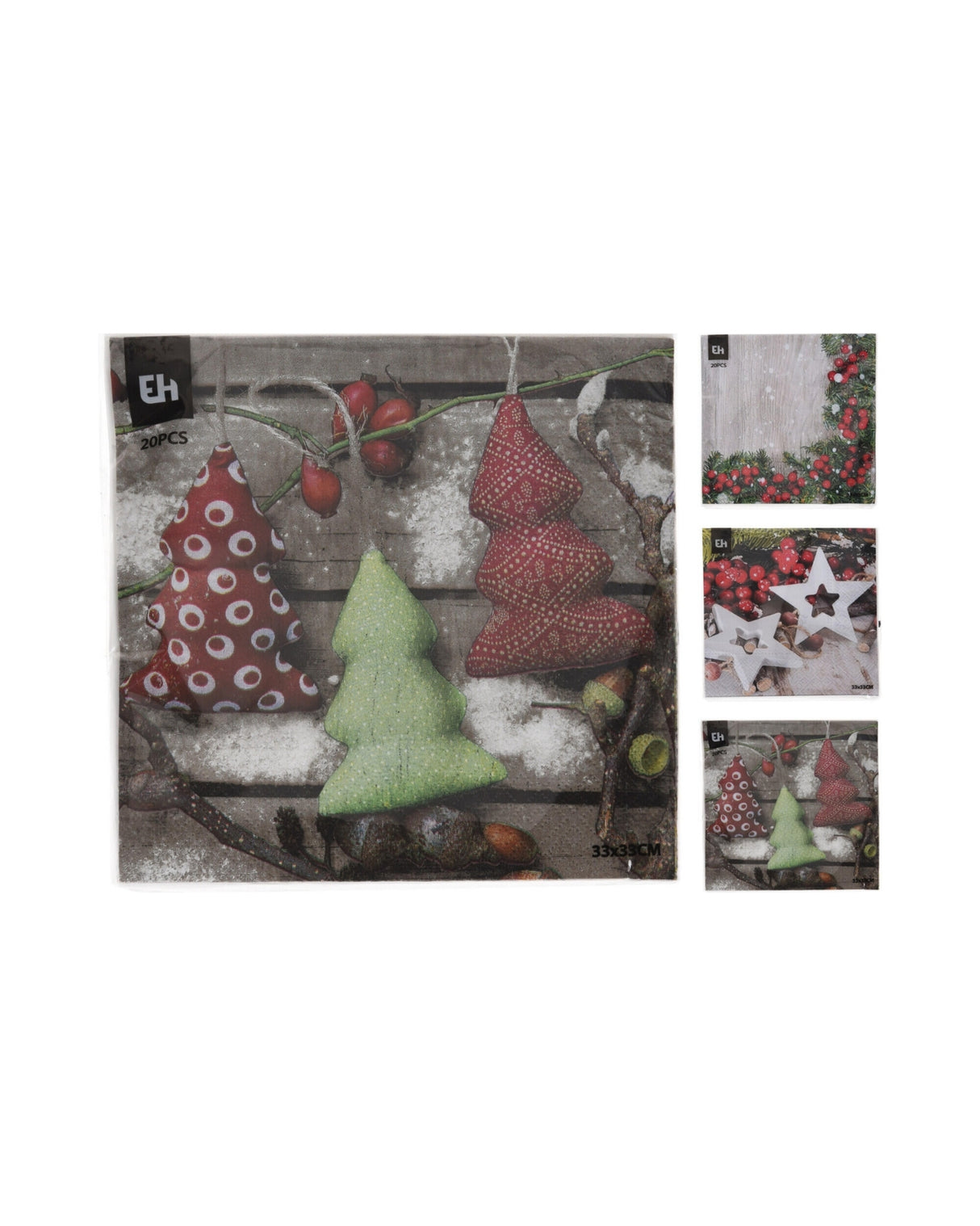 Servietter JUL 33x33cm 20stk