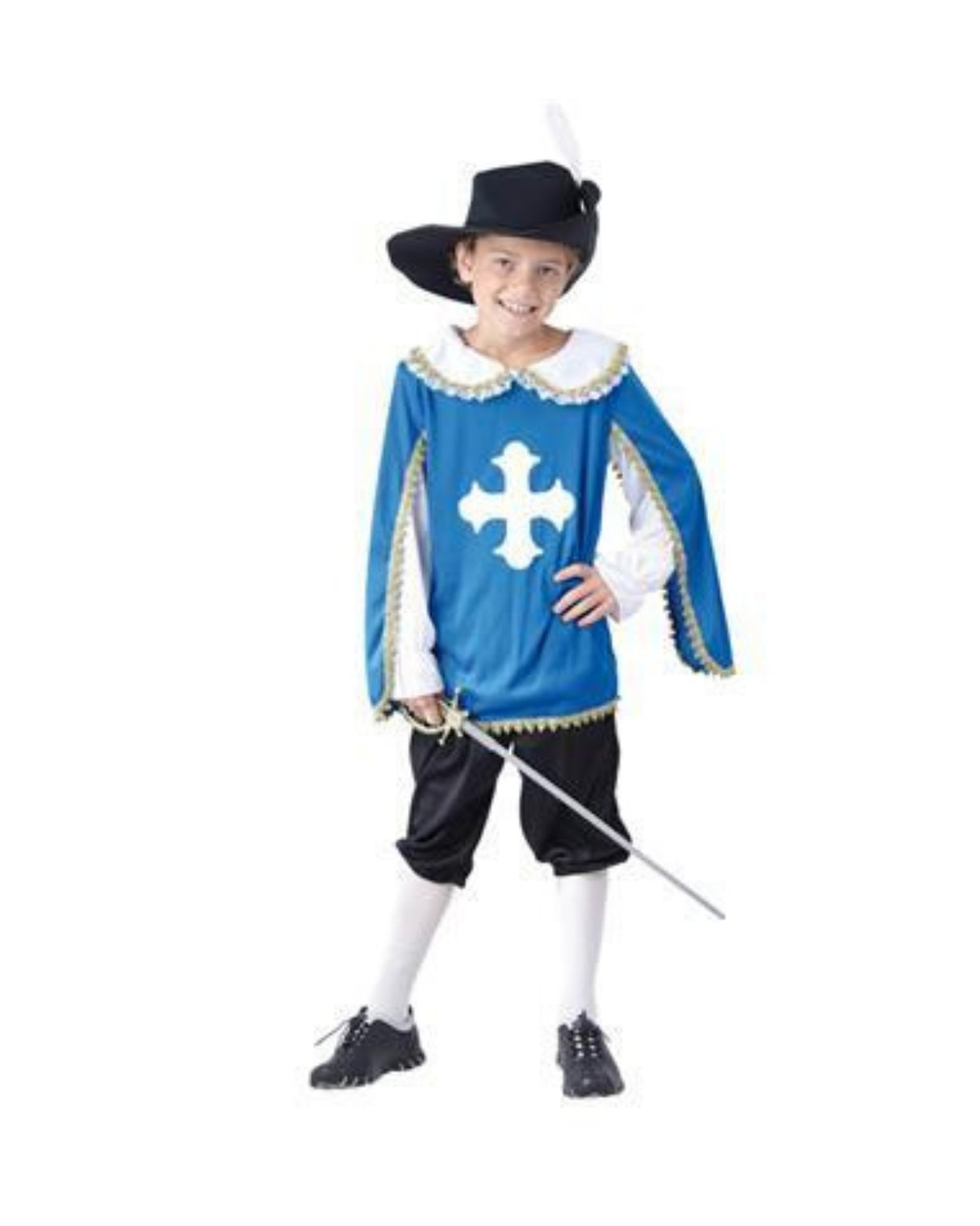 Musketer kostume str. 10-12 år