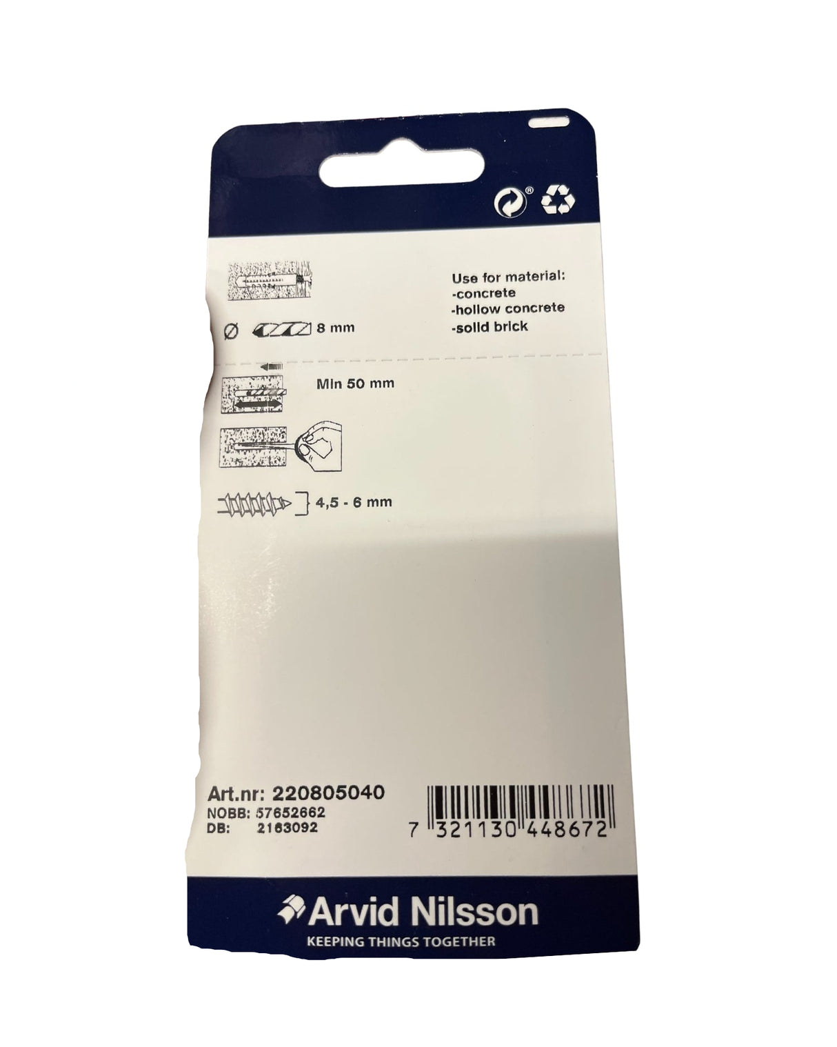 Plug tacon 8X40 nylon 10 Stk