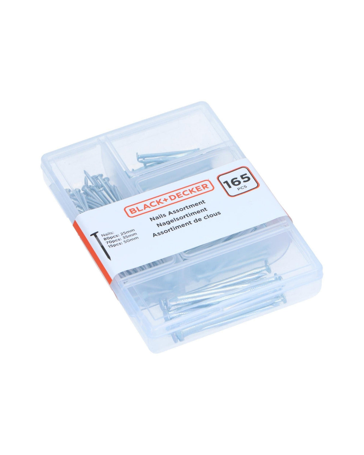 Søm sortiment 80x2.5cm 70x3.5cm 15x5cm - BLACK+DECKER