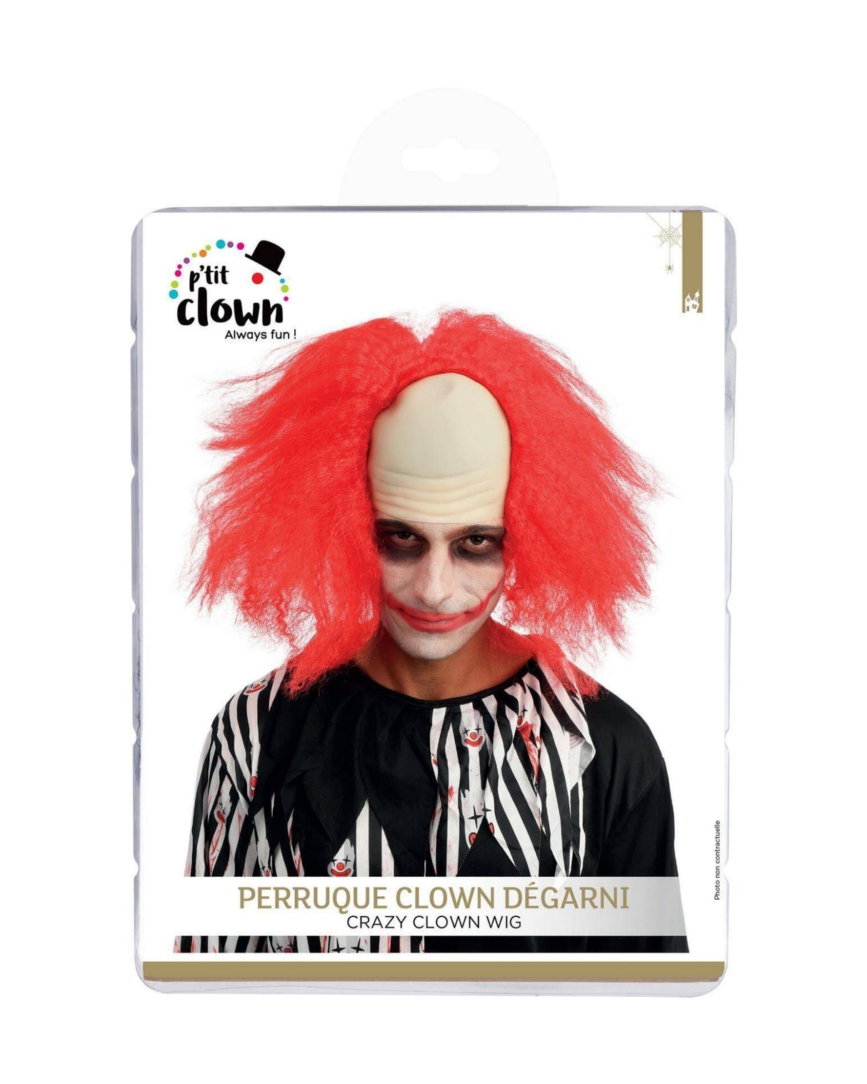 Klovne paryk Rød - Voksen