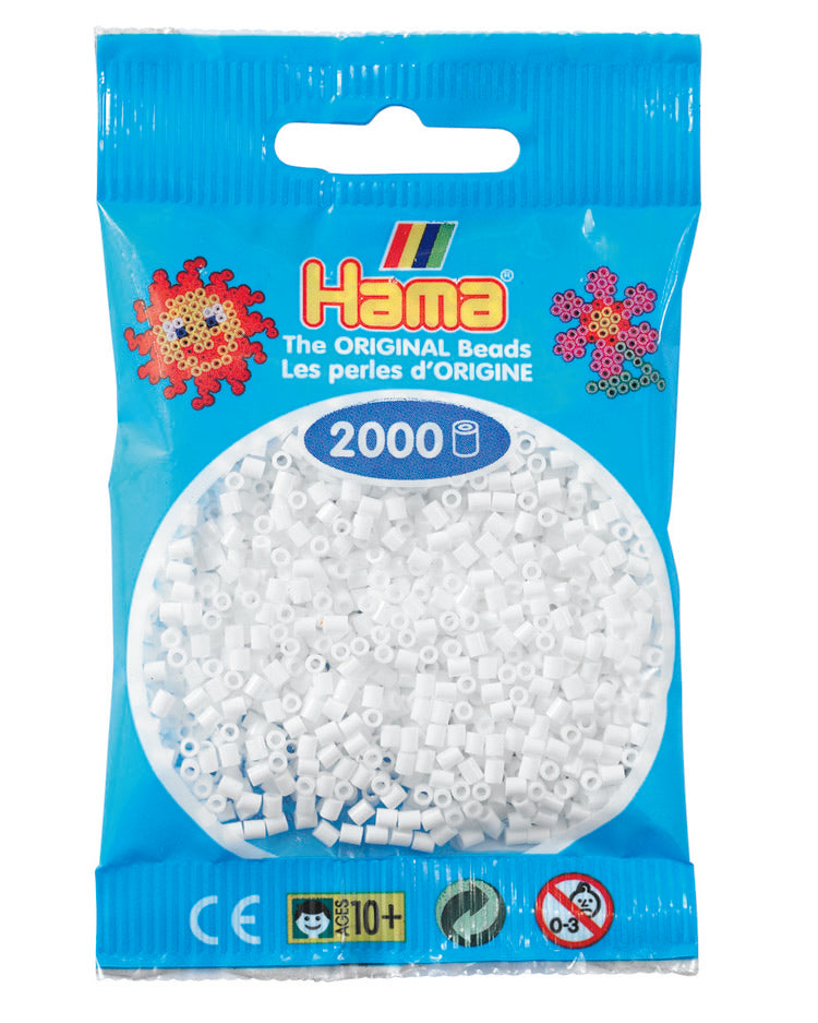 Hama mini perler Hvid 501-01