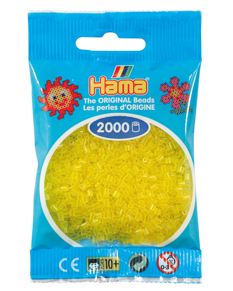 Hama mini perler Gul transparent 501-14
