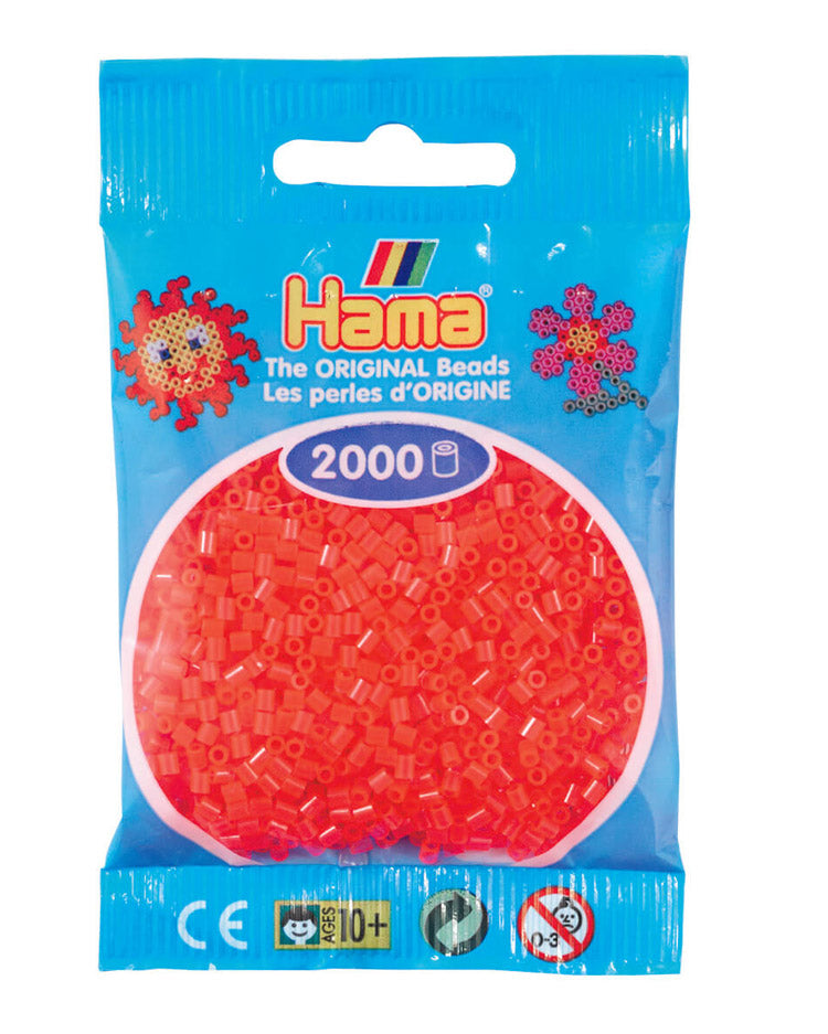 Hama mini perler Neon rød 501-35