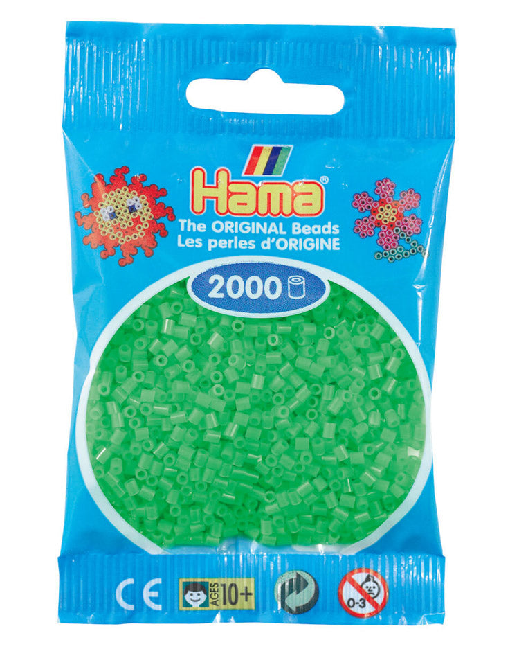 Hama mini perler Fluorescerende grøn 501-42